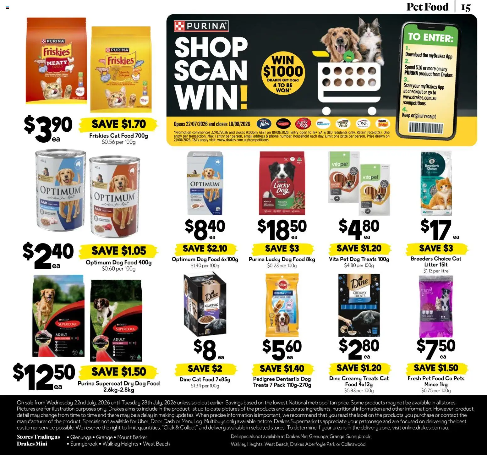 Drakes catalogue - valid from 22/07/2026 | Page: 15 | Products: Door, Dog food, Date, Phone