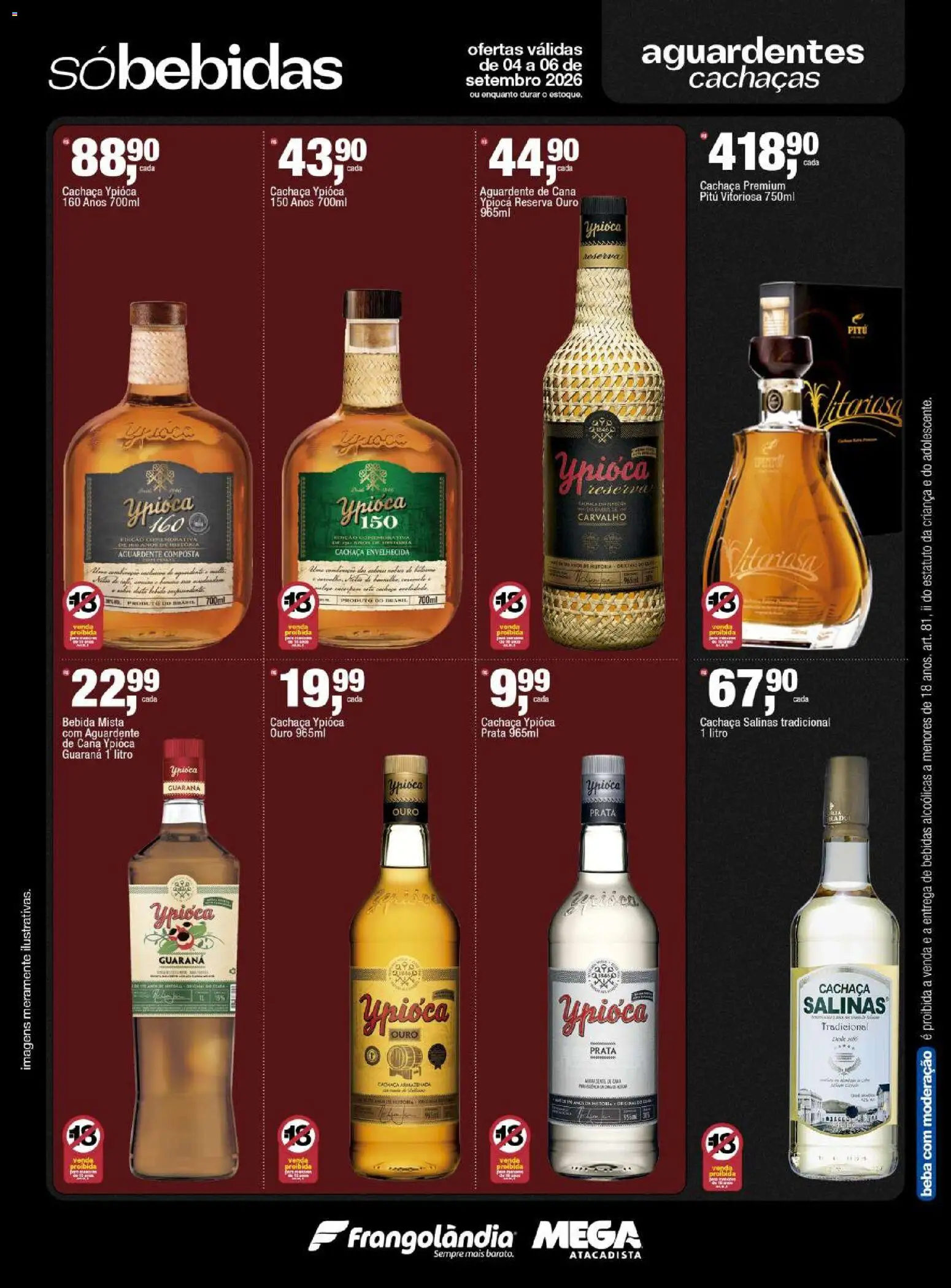 Frangolândia Folheto - válido de 04/09/2026 | Página: 8 | Produtos: Guaraná, Cachaça, Bebidas, Bebida