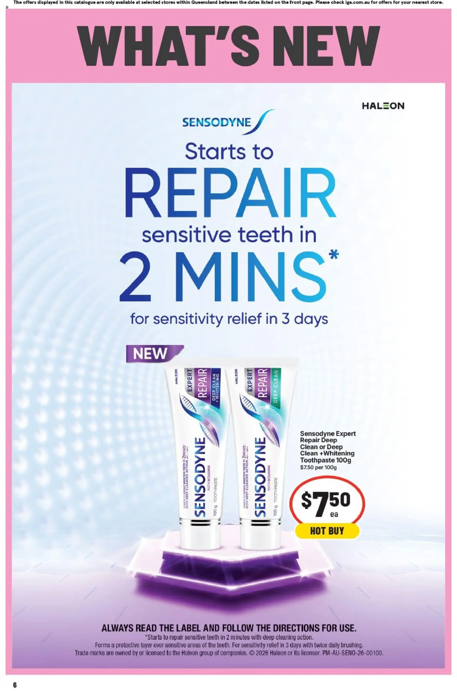 IGA catalogue - valid from 02/08/2026 | Page: 13 | Products: Toothpaste, Sensitive teeth