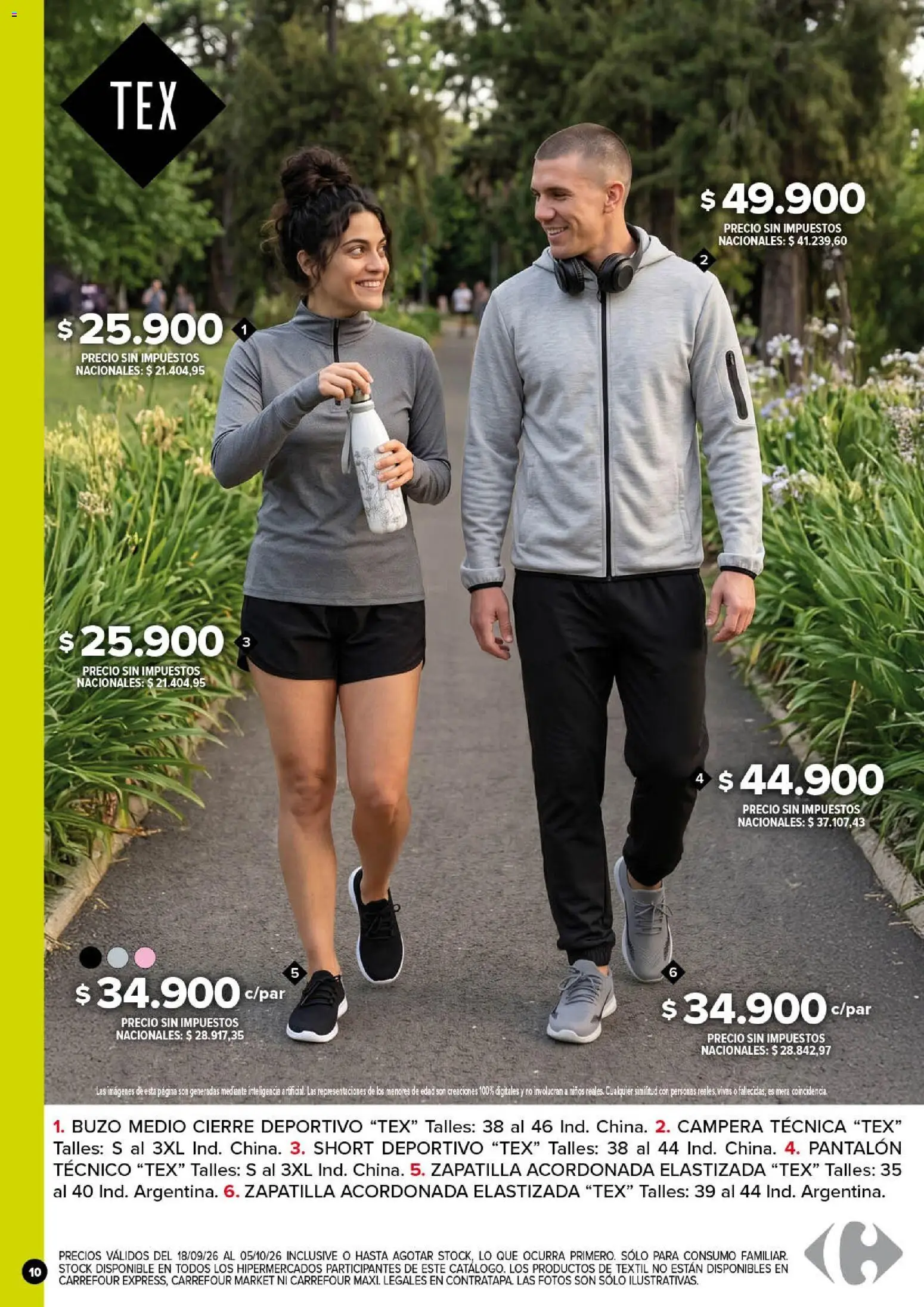 Carrefour - Tiempo Libre │ válido desde el 18/09/2026 | Página: 10 | Productos: Buzo, Campera, Short
