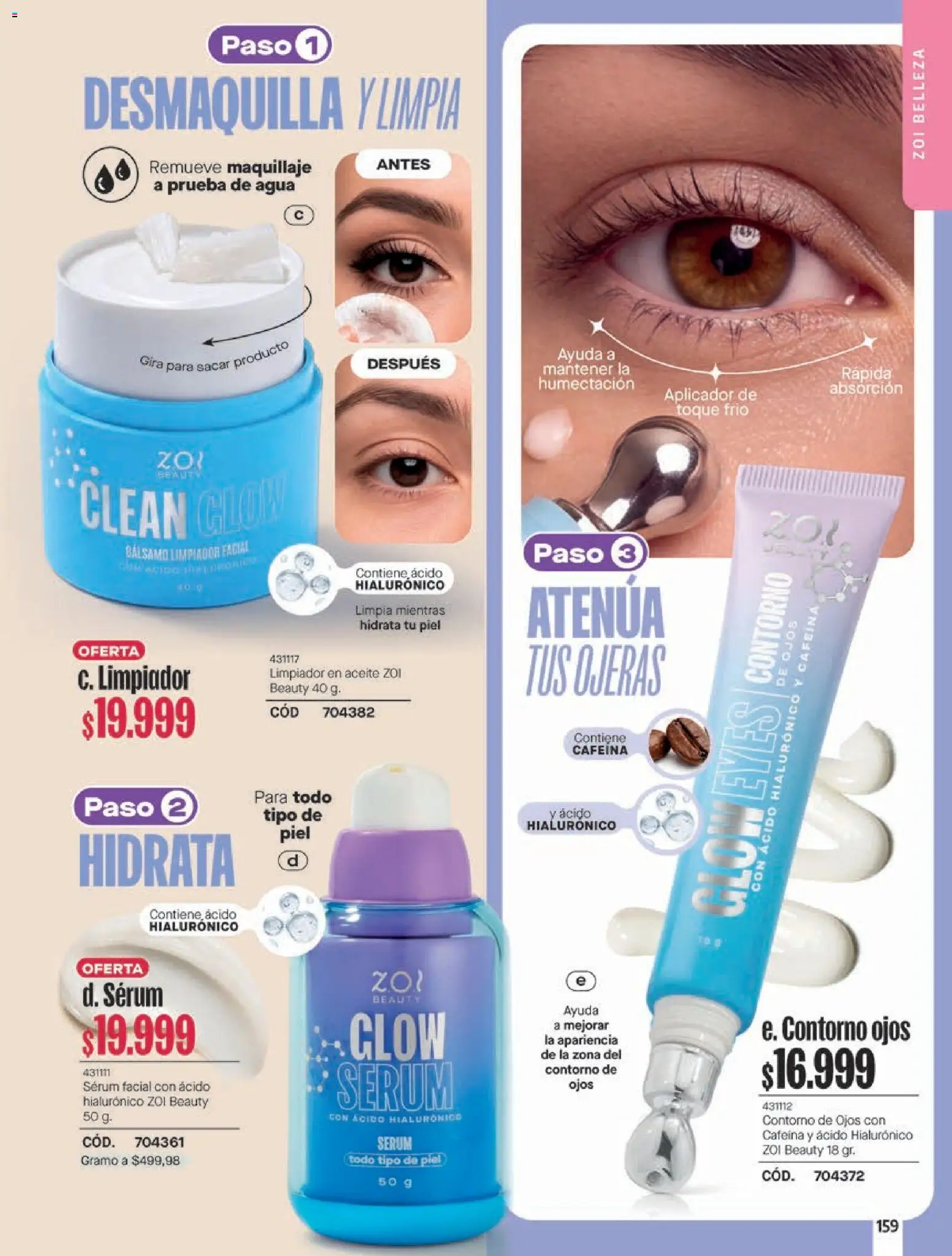 Pacifika revista - valida desde el 18/10/2026 | Página: 159 | Productos: Bálsamo, Serum, Maquillaje, Contorno de ojos