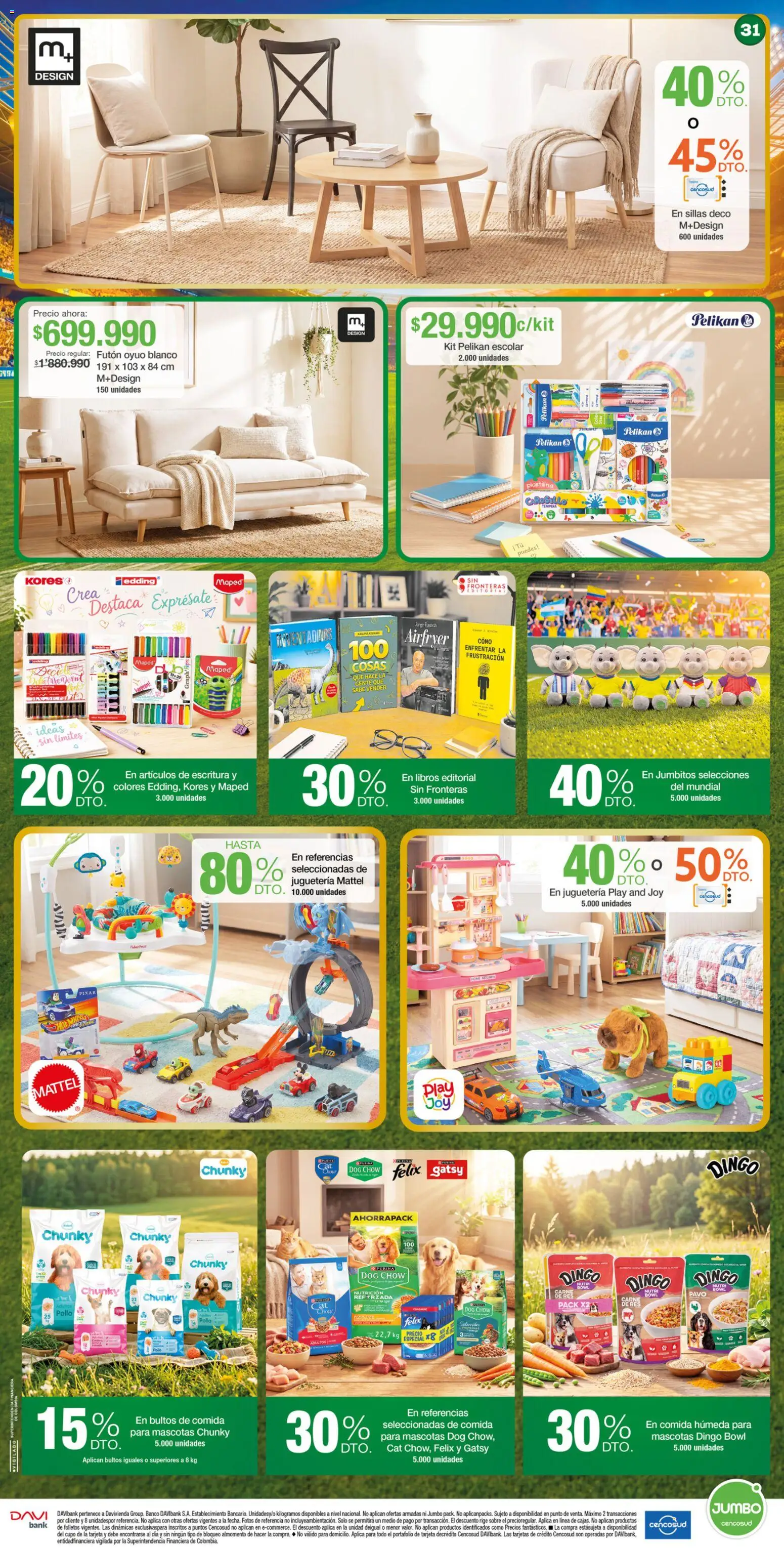 Jumbo revista - valida desde el 25/06/2026 | Página: 31 | Productos: Pollo, Banco, Libros, Frustración