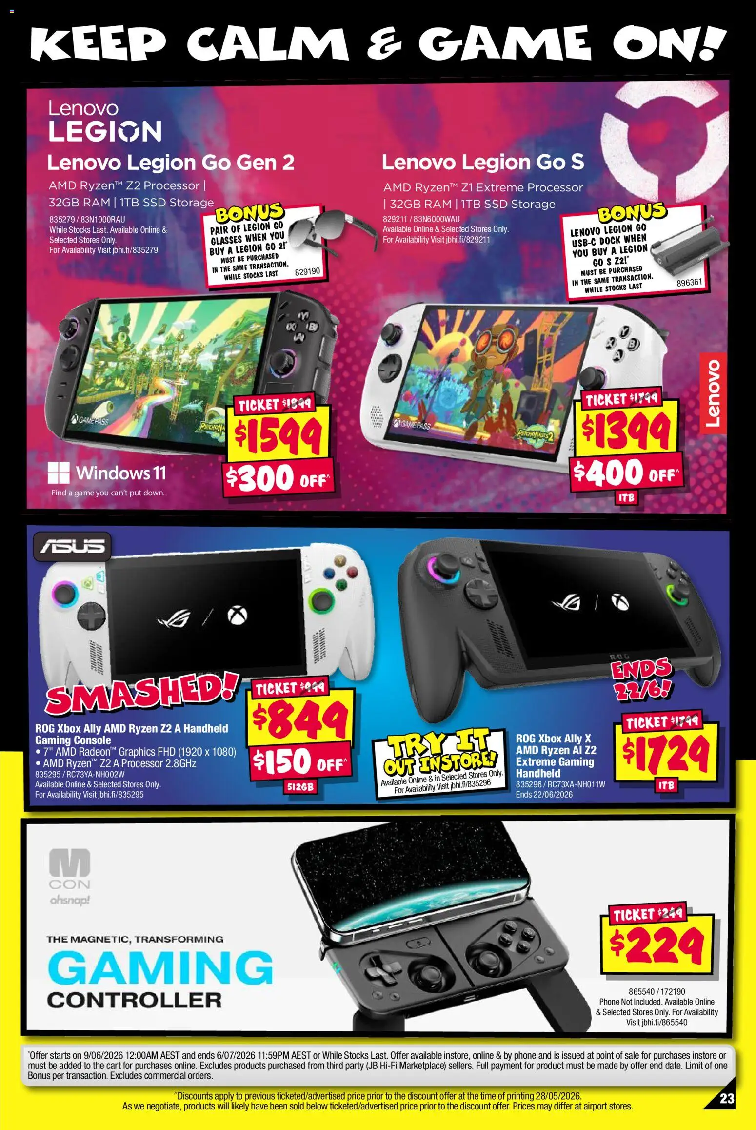 JB Hi-Fi catalogue - valid from 09.06.2026 | Page: 23 | Products: Controller, Gaming console, Xbox, Game