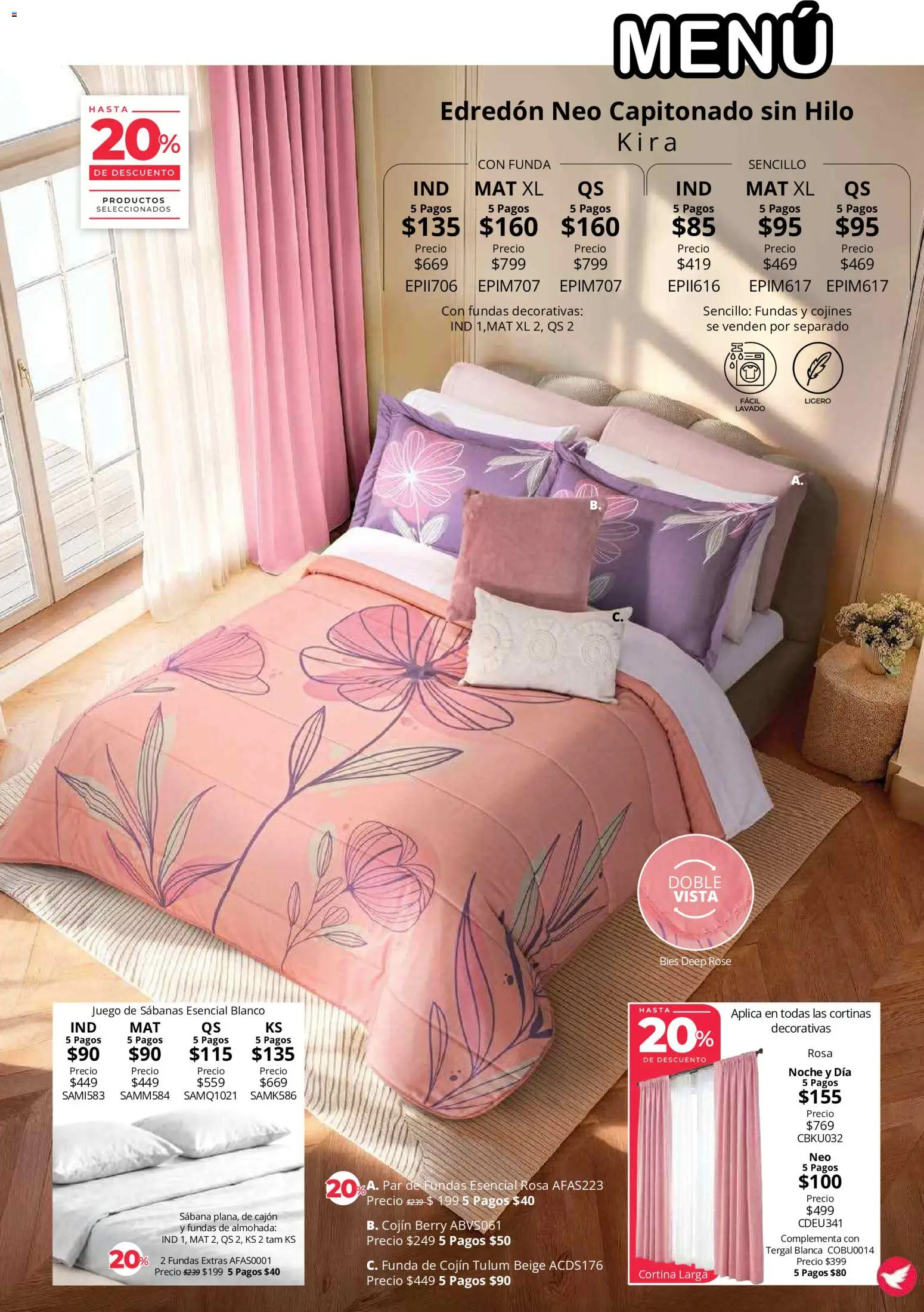 Nuevas ofertas de Colchas Concord válidas en toda la República Mexicana desde el 01/08/2026. ¡Encuentra las mejores ofertas en Colchas Concord catálogo! | Página: 76 | Productos: Juego, Funda, Almohada, Cortinas