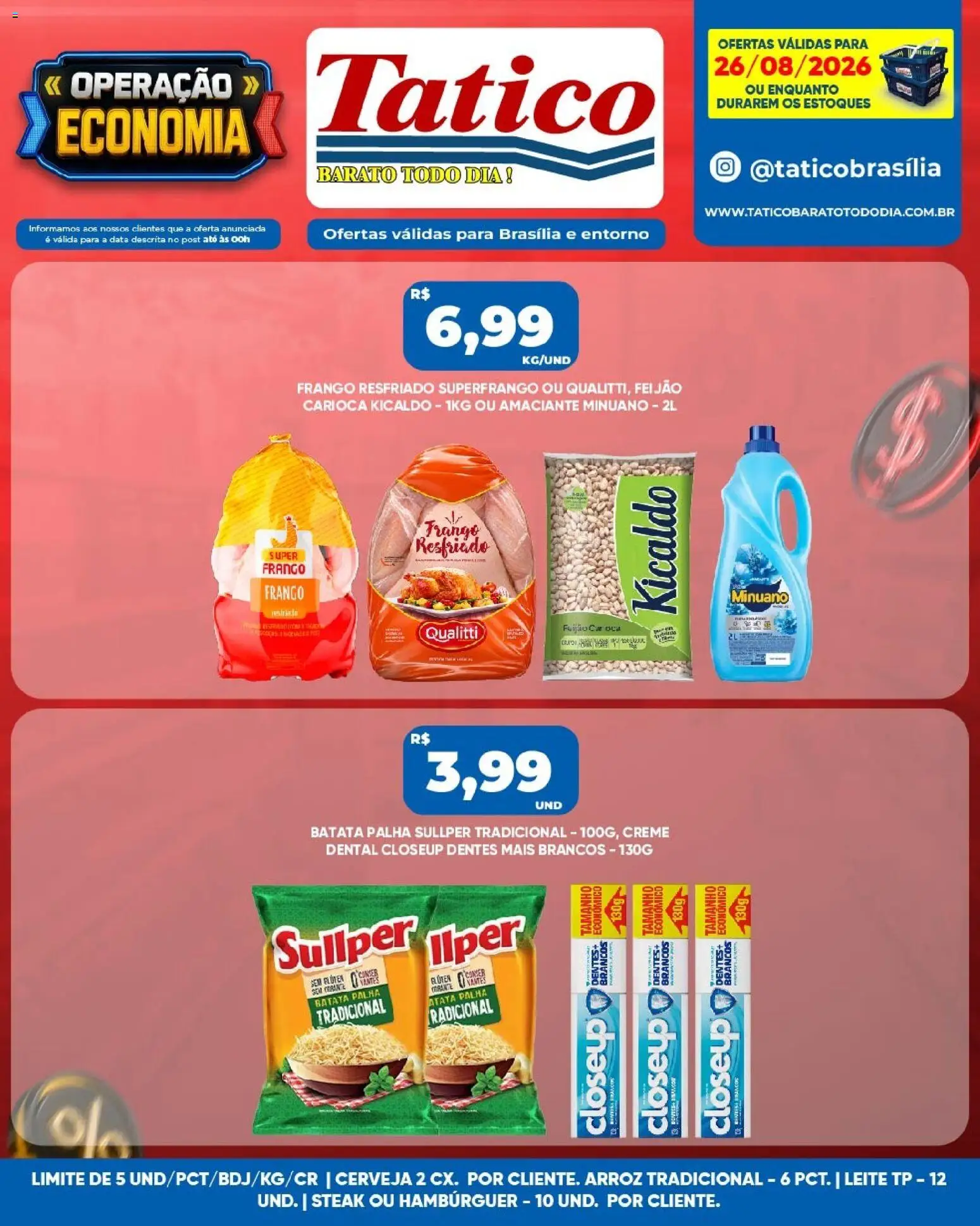 Tatico Folheto - válido de 27/08/2026 | Página: 31 | Produtos: Leite, Frango resfriado, Creme, Batata palha