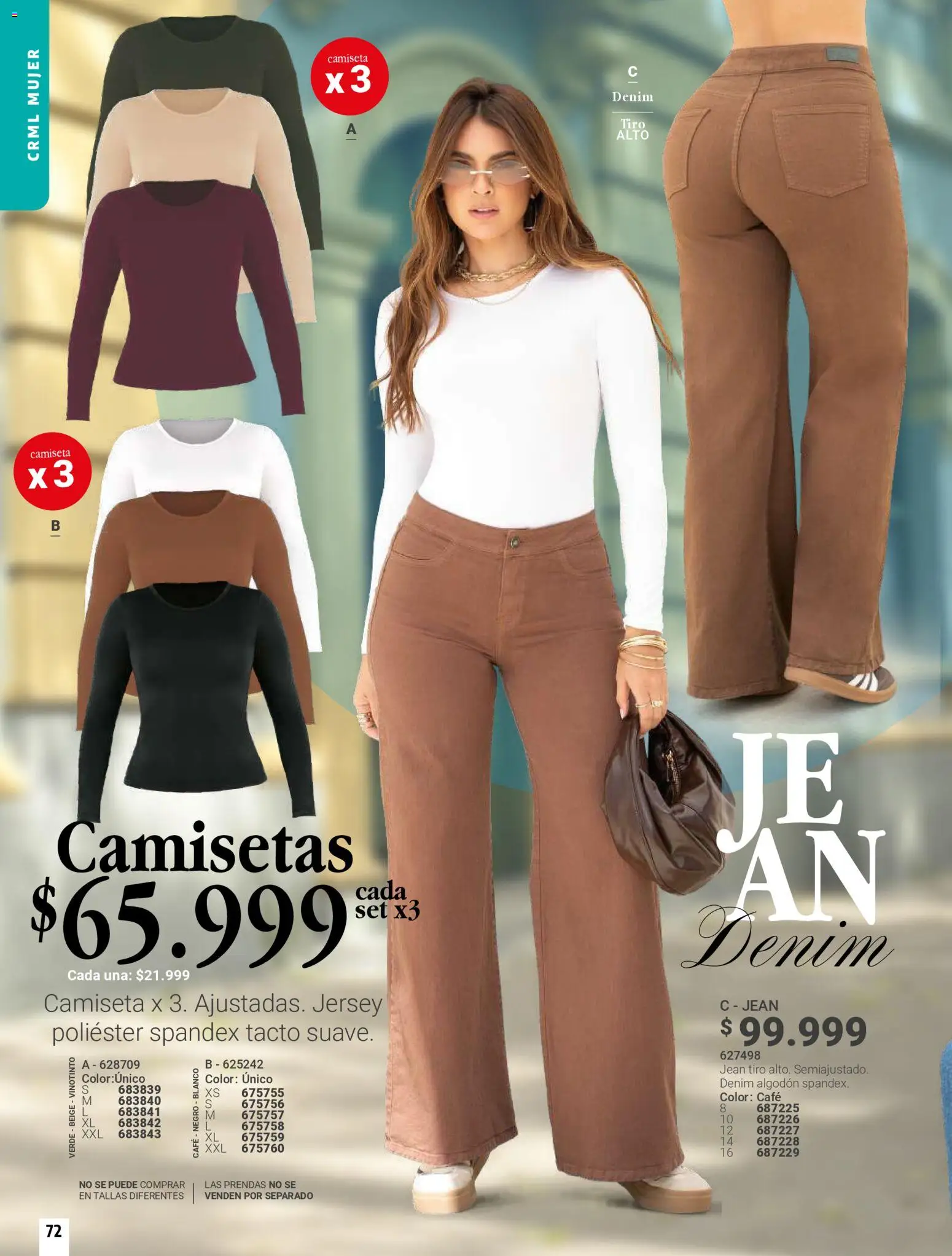 Carmel revista - valida desde el 01/04/2026 | Página: 72 | Productos: Algodón, Jean, Camiseta, Café