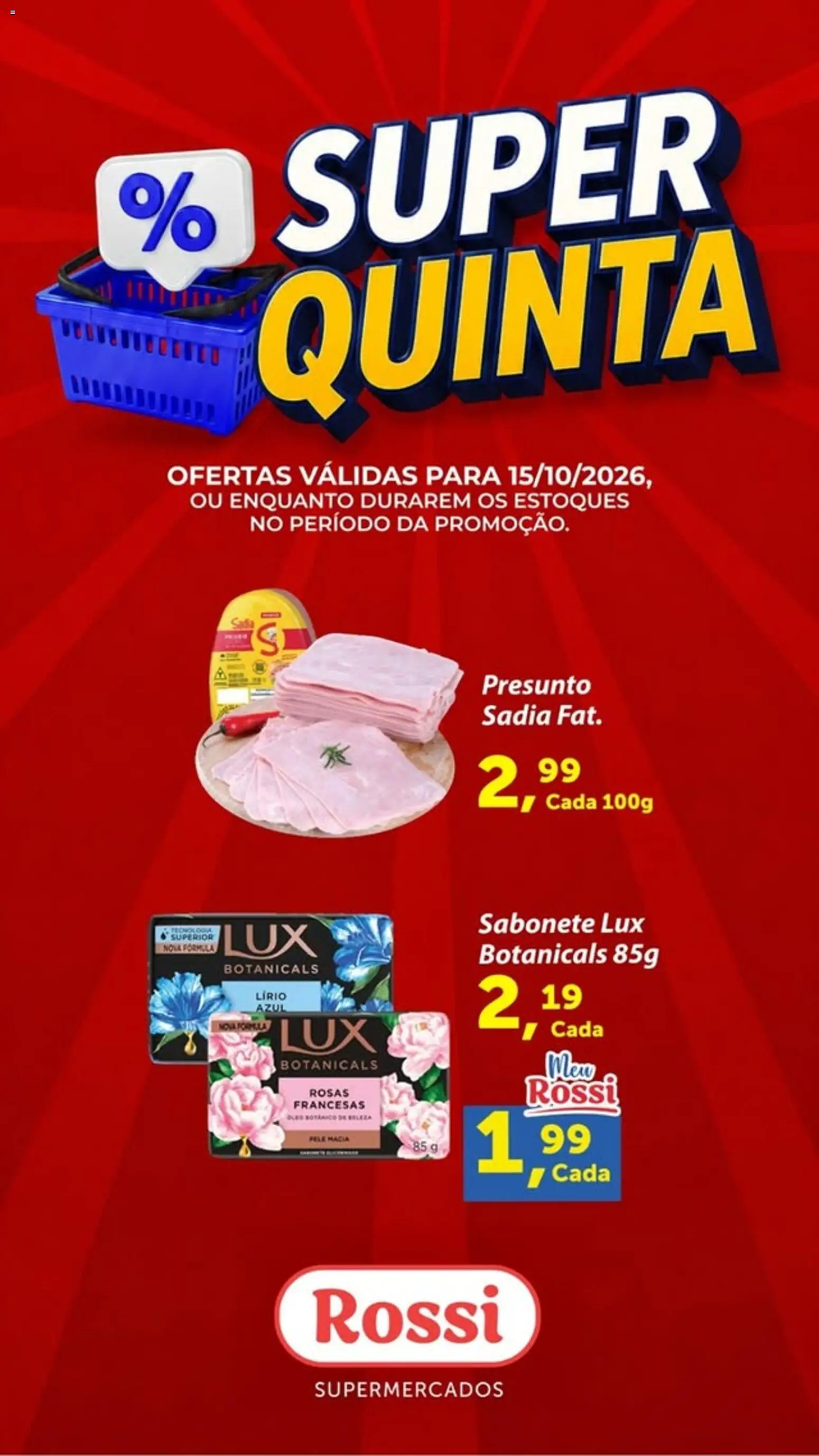 Rossi Supermercados Folheto - válido de 15/10/2026 | Página: 1
