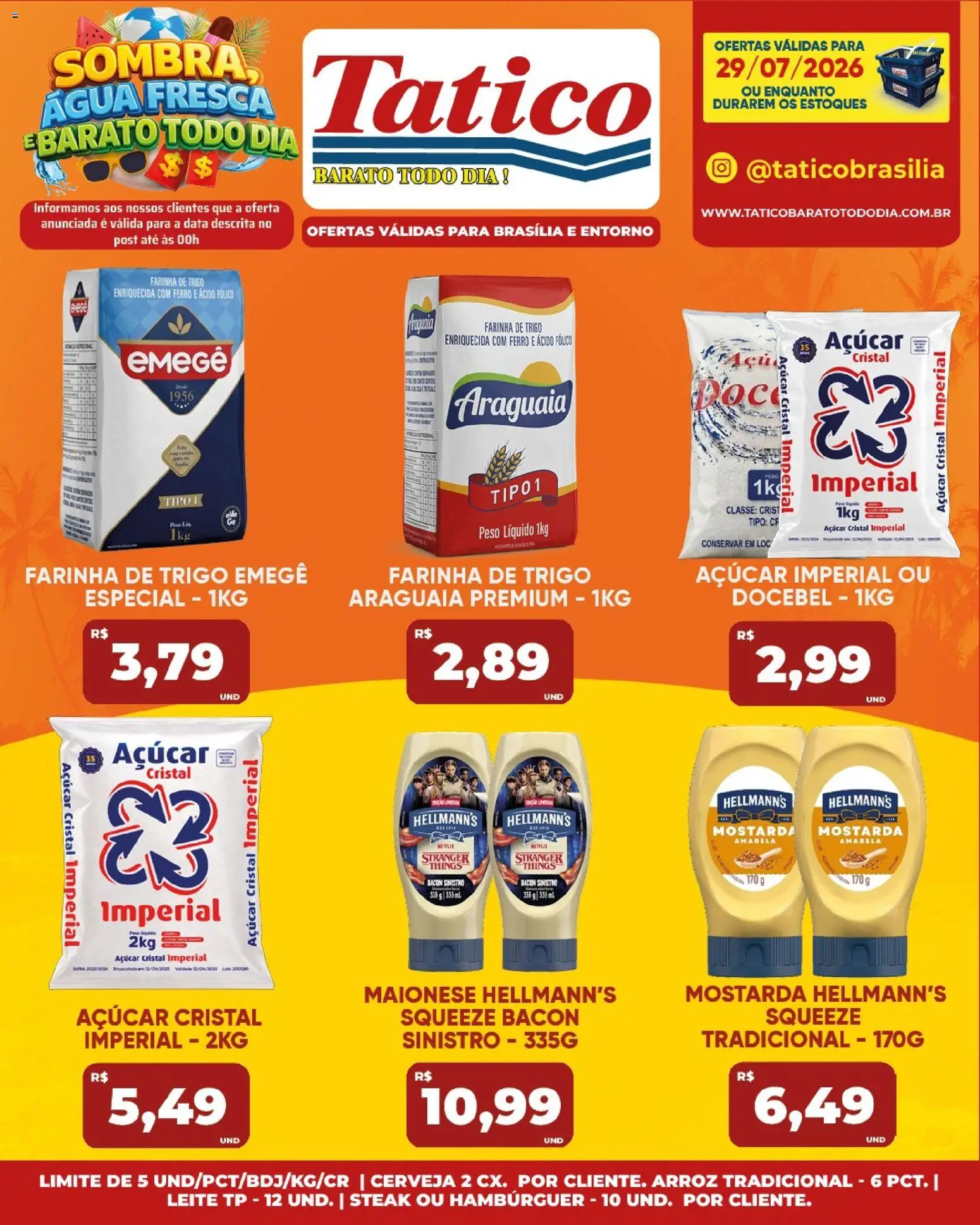 Tatico Folheto - válido de 30/07/2026 | Página: 45 | Produtos: Ferro, Cerveja, Açúcar, Maionese