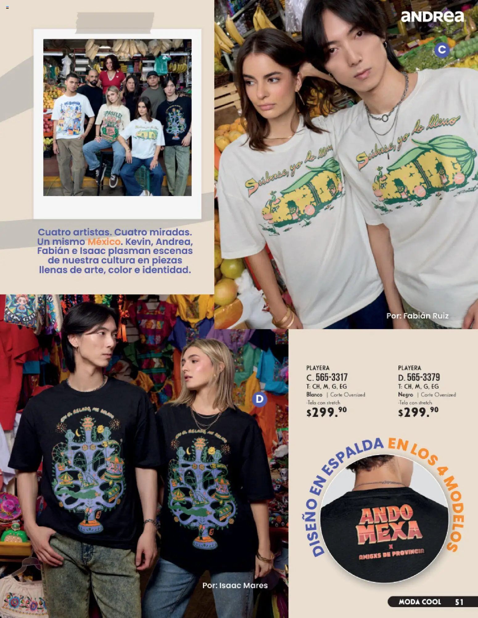 Nuevas ofertas de Andrea válidas en toda la República Mexicana desde el 23/08/2026. ¡Encuentra las mejores ofertas en Andrea catálogo Vestir! | Página: 51 | Productos: Playera