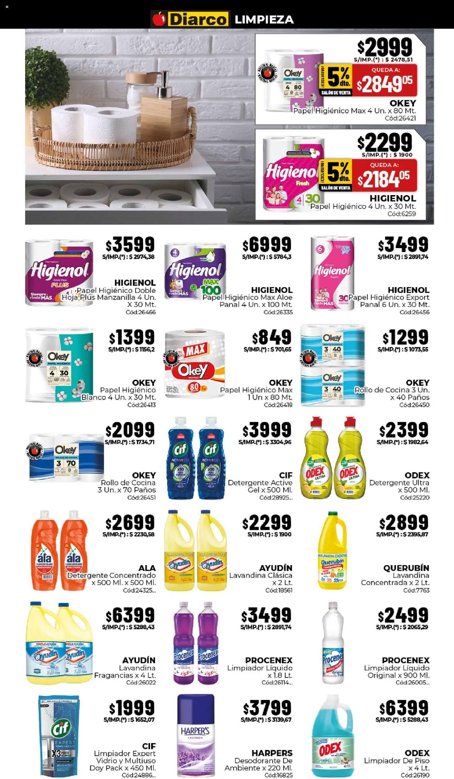 Diarco ofertas │ válido desde el 20/07/2026 | Página: 16 | Productos: Cocina, Desodorante, Detergente, Limpiador
