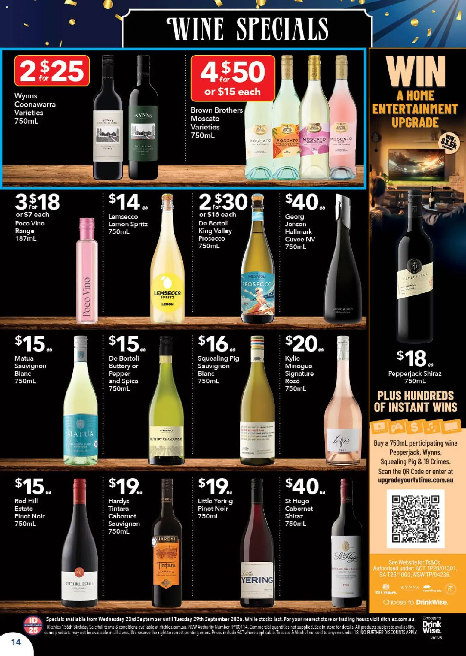 Ritchies catalogue - valid from 23/09/2026 | Page: 14 | Products: Wine, Prosecco, Pepper, Lemon