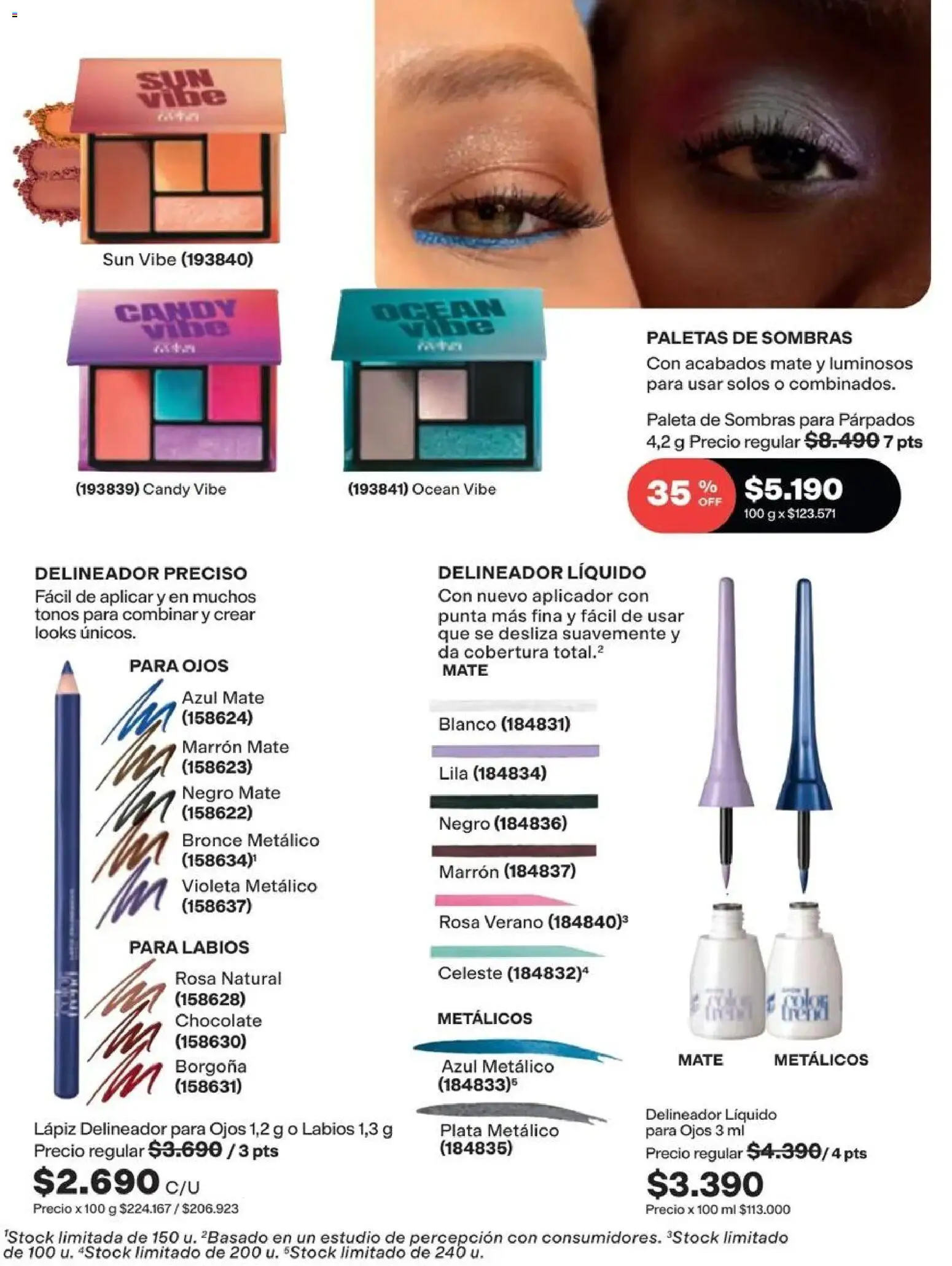 Catálogo Avon Campaña 14 │ válido desde el 15.09.2026 | Página: 40 | Productos: Paletas, Mate, Delineador, Chocolate