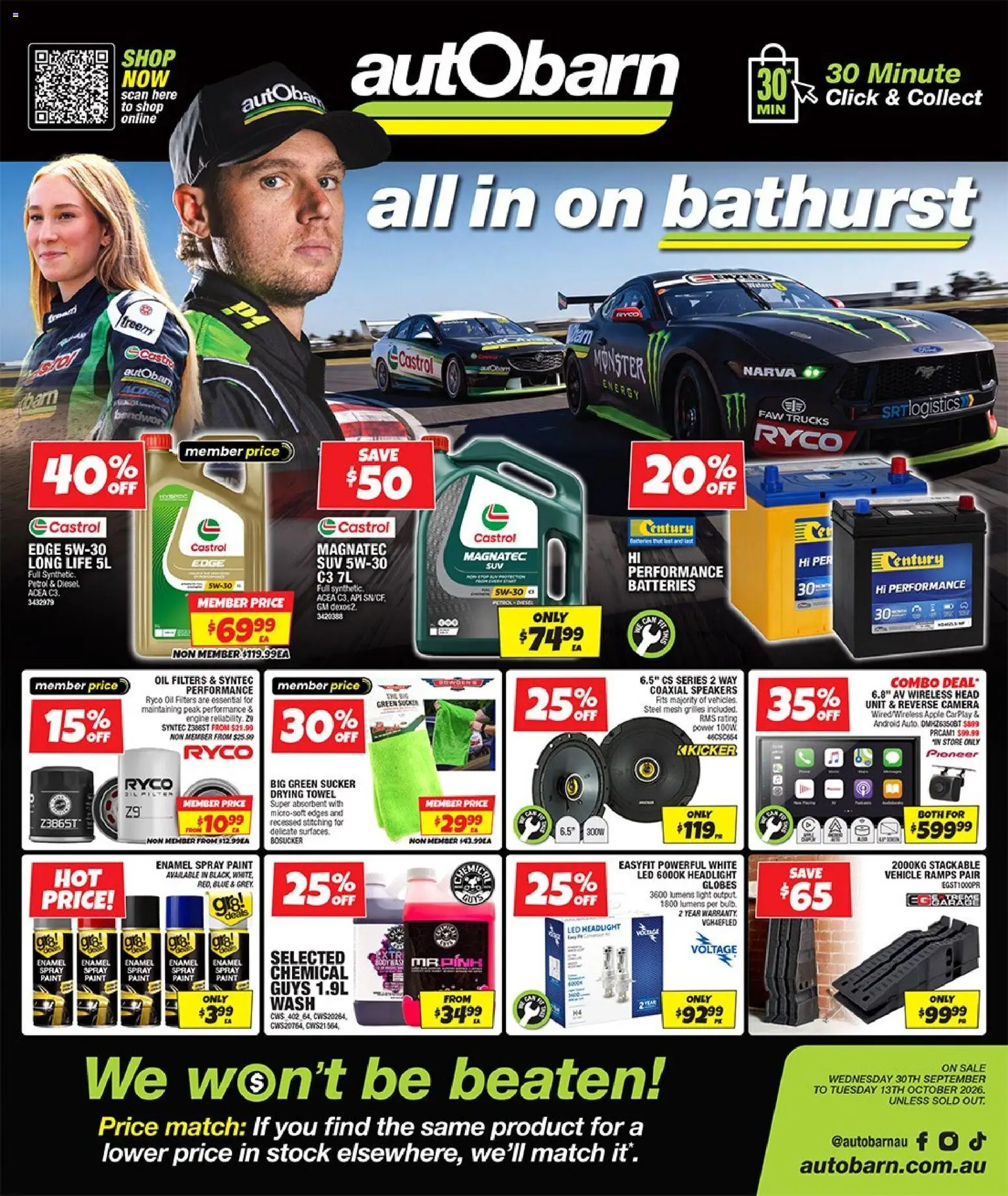 Autobarn catalogue - valid from 30/09/2026 | Page: 1 | Products: Light, Oil, Batteries, Camera