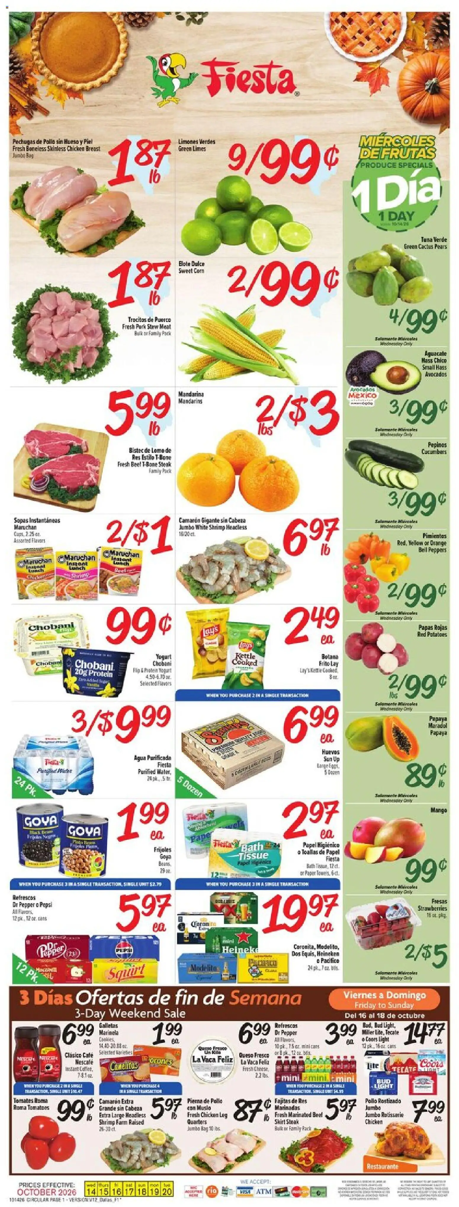 Fiesta Mart Weekly Ad - valid from 10/14/2026 | Page: 1