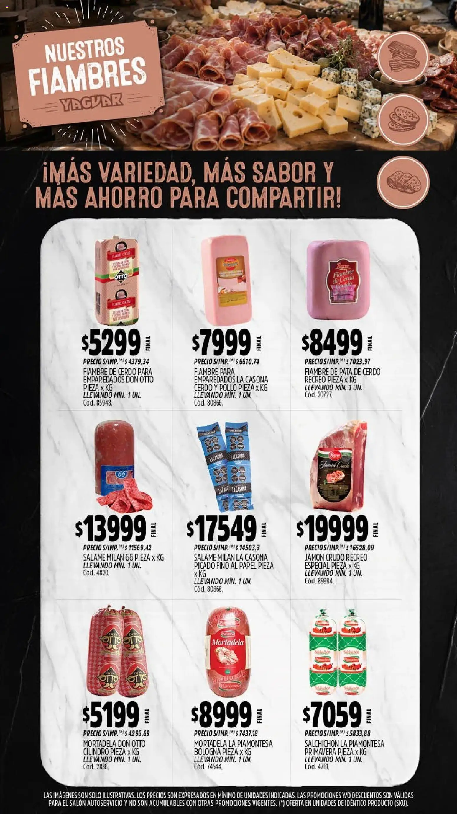 Yaguar - Oferta Semanal Misiones │ válido desde el 17/07/2026 | Página: 8 | Productos: Pata de cerdo, Pollo, Jamón crudo, Jamón