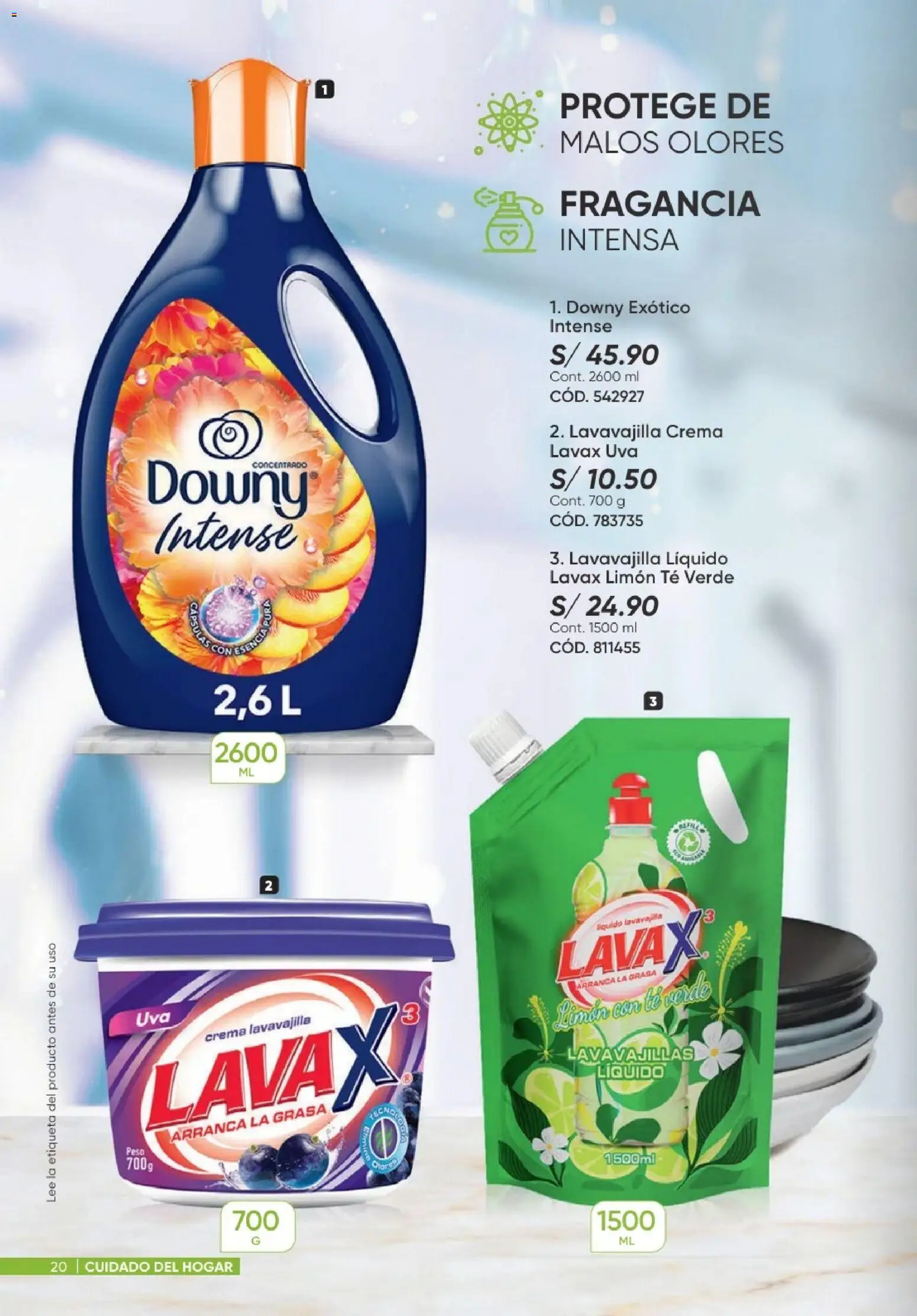 Catálogo Azzorti válido desde 20/09/2026 | Página: 20 | Productos: Crema, Lavavajillas, Peso, Fragancia