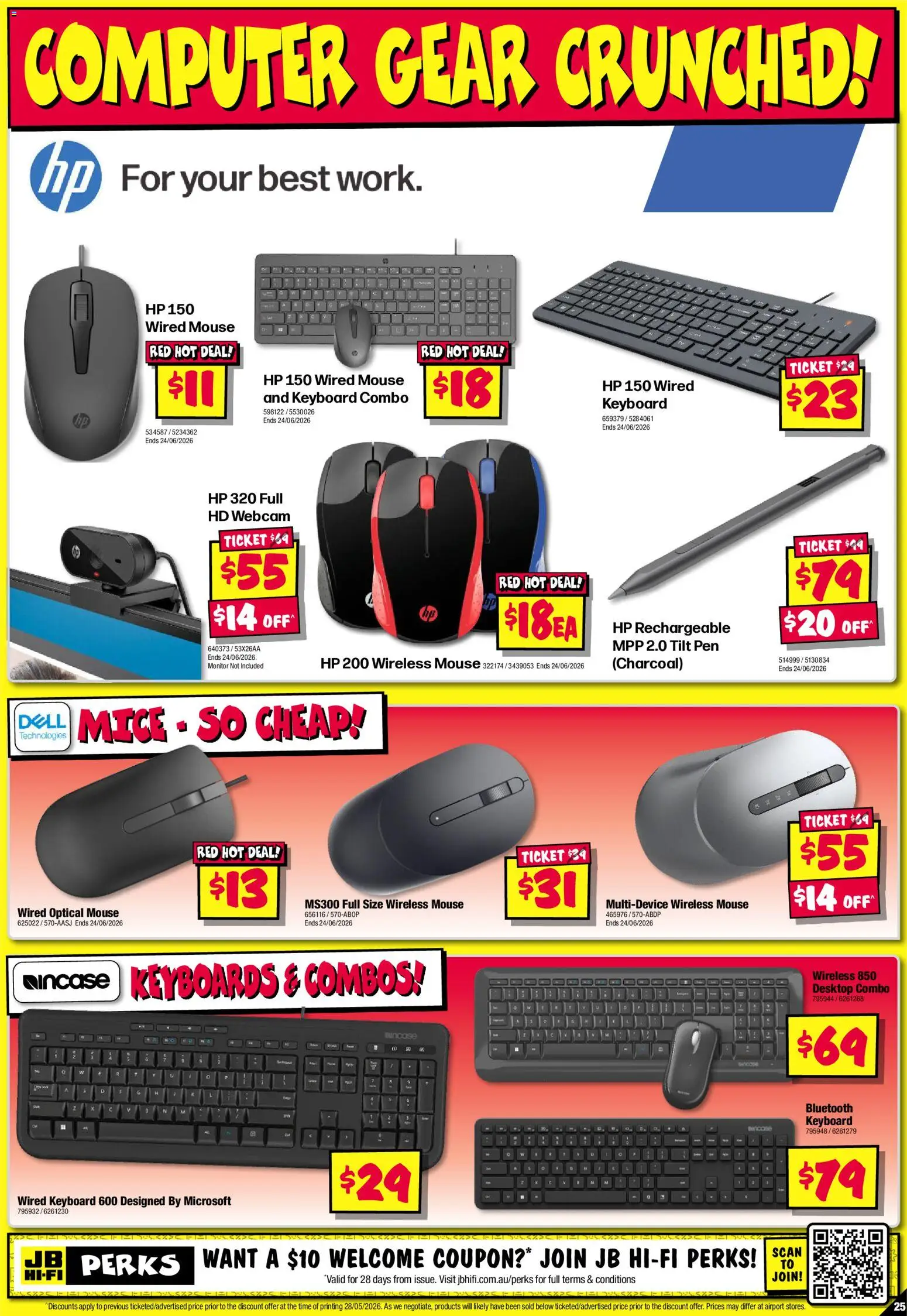 JB Hi-Fi catalogue - valid from 11.06.2026 | Page: 25 | Products: Monitor, Mouse, Keyboard, Webcam