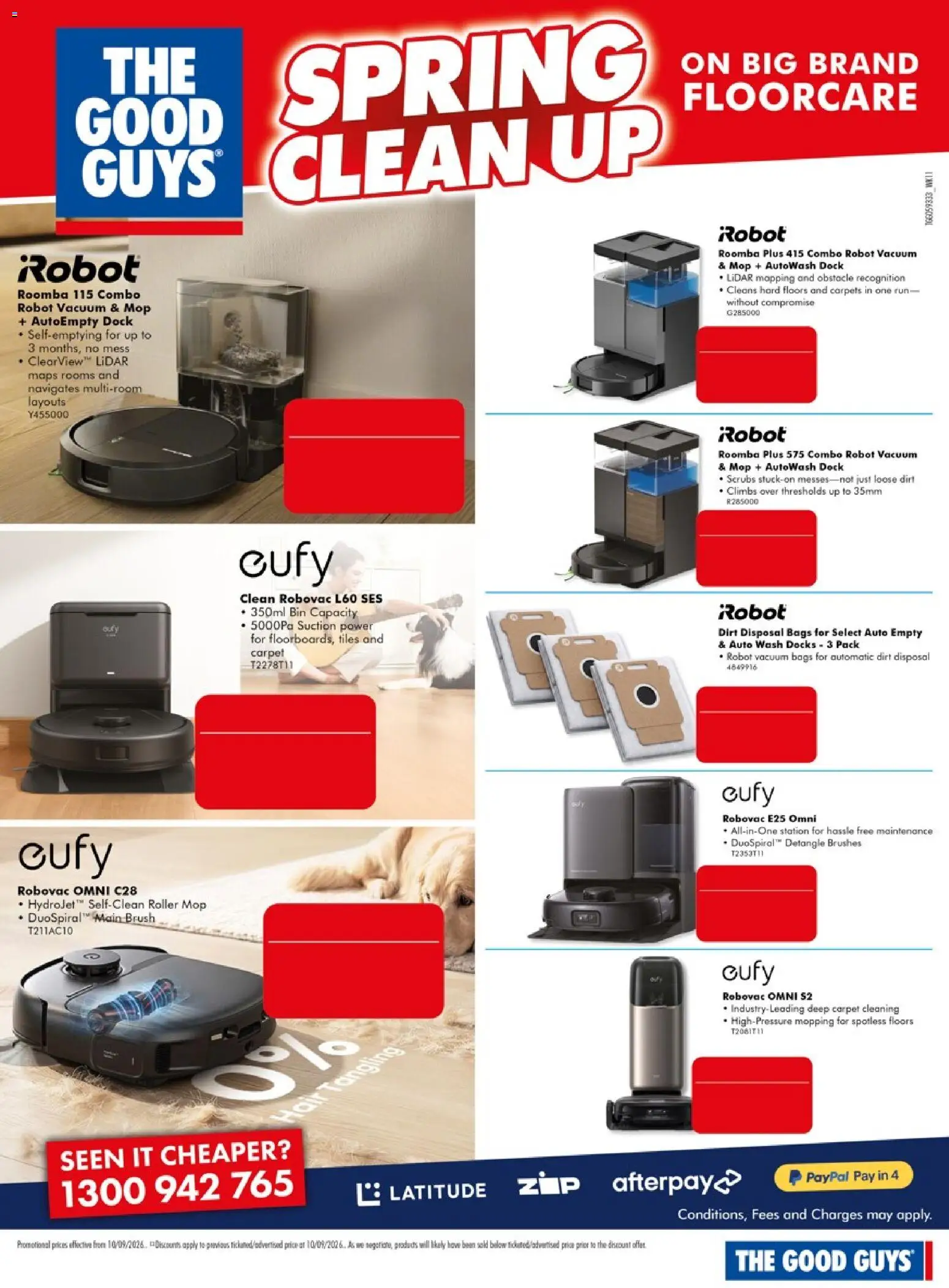 The Good Guys catalogue - valid from 10/09/2026 | Page: 10 | Products: Carpet, Brush, Vacuum bags, Roomba