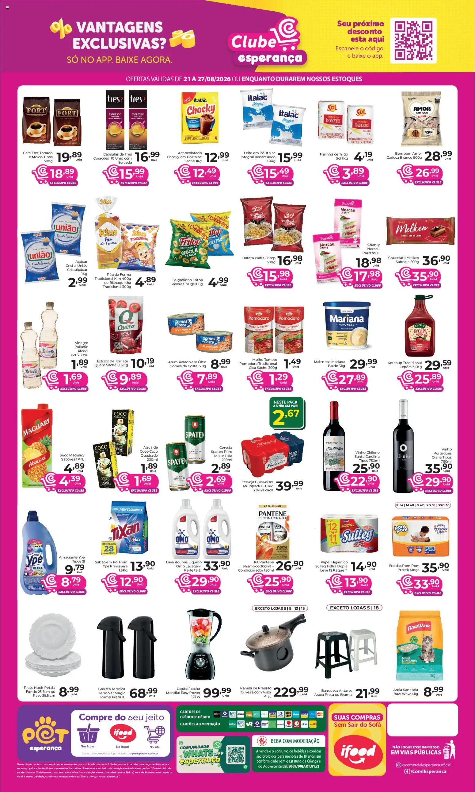 Comercial Esperança Folheto - válido de 21/08/2026 | Página: 2 | Produtos: Coco, Pó, Atum, Extrato de tomate