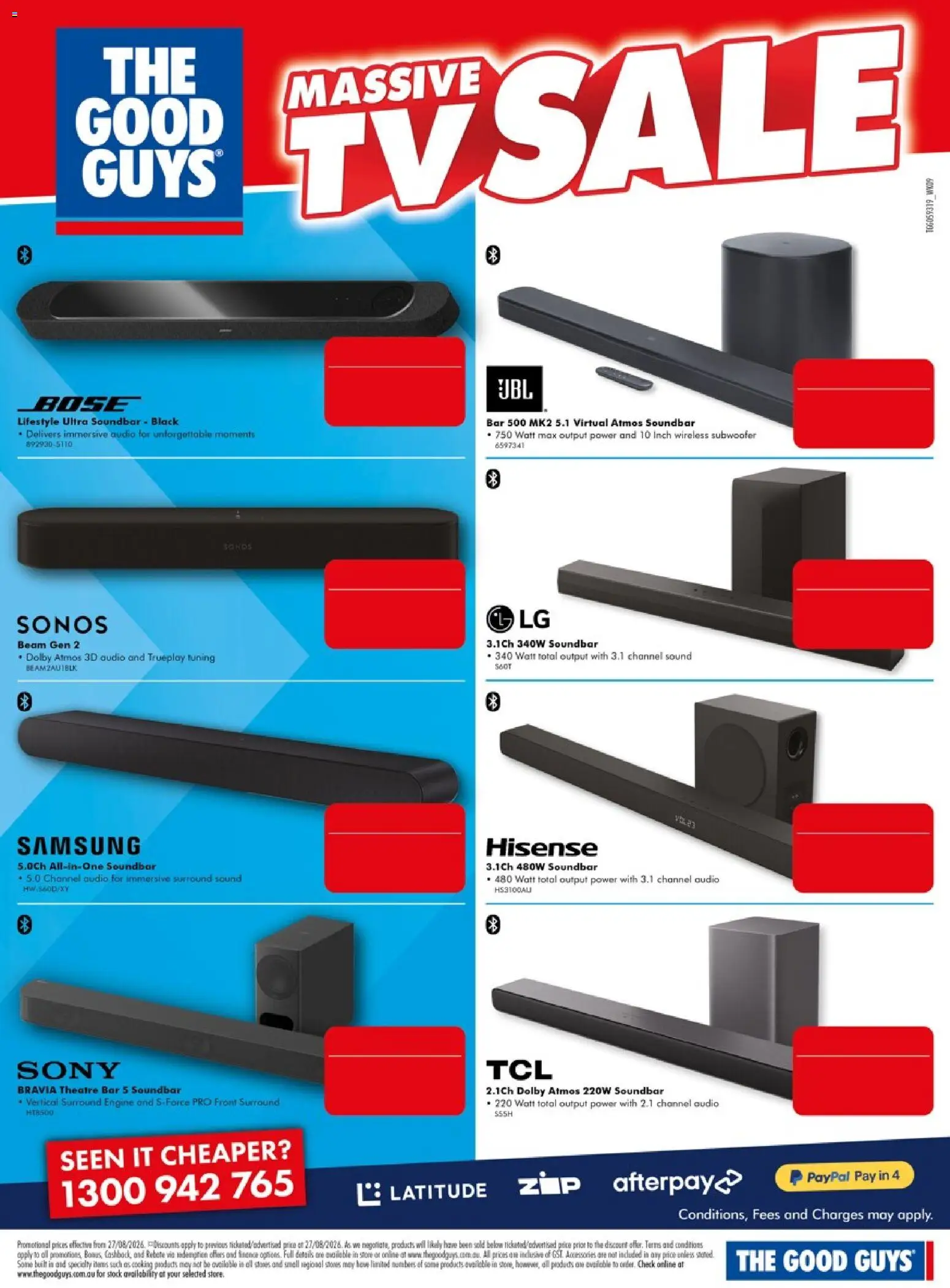 The Good Guys catalogue - valid from 26/08/2026 | Page: 12 | Products: Soundbar, Stones, Accessories, Audio