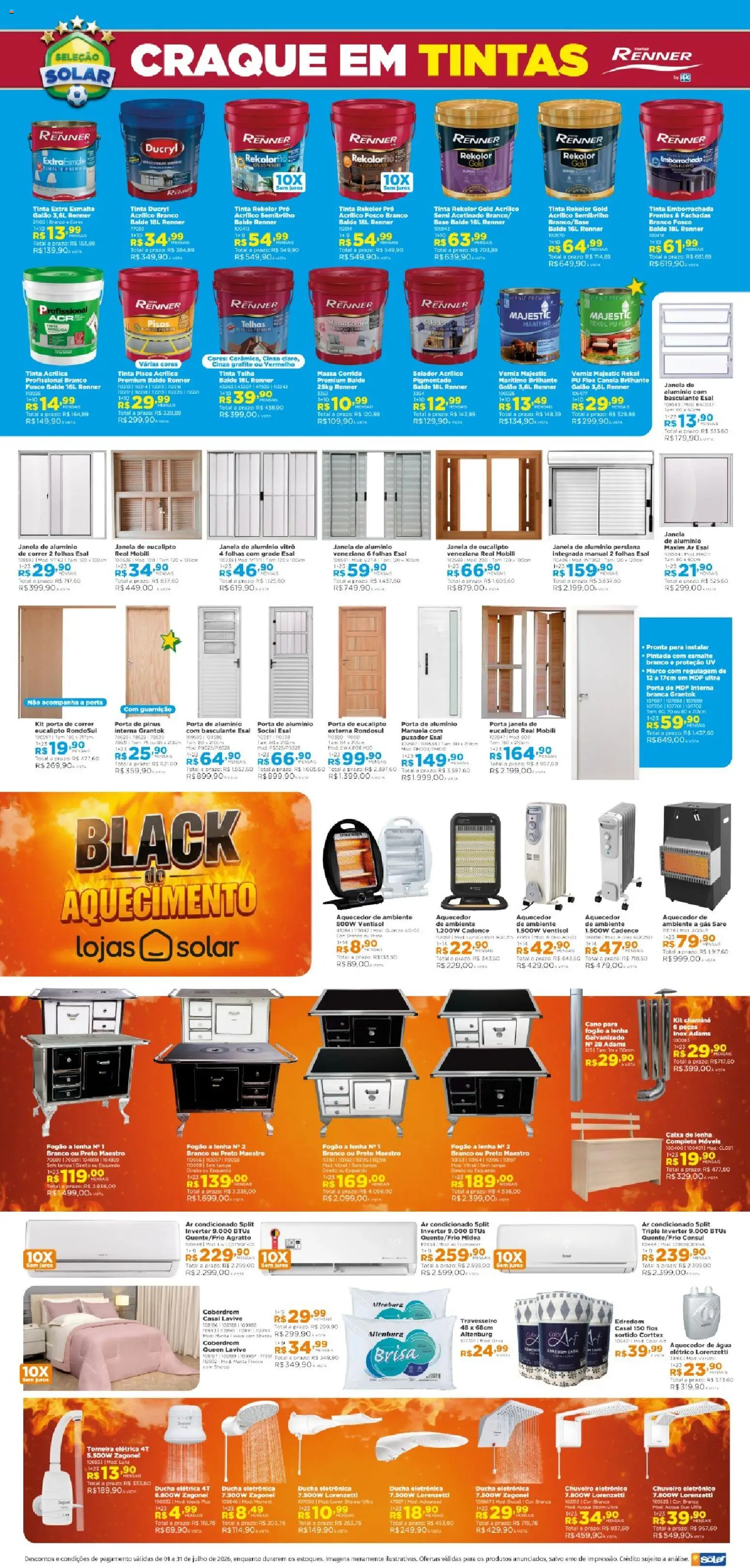 Lojas Solar Folheto - válido de 01/07/2026 | Página: 9 | Produtos: Guarnição, Caixa, Torneira, Persiana