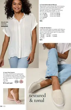 Preview of Slip-On Sneakers, Textured canvas slip-on sneaker with hibiscus pink contrast padded insole and white rubber outsole. Dual side elastic gore for easy on/off. Man-made materials. from shop Avon valid from 04.06.2026 | Page: 128