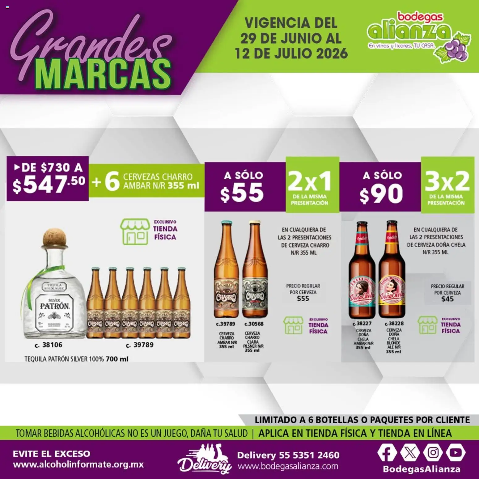 Nuevas ofertas de Bodegas Alianza válidas en toda la República Mexicana desde el 29/06/2026. ¡Encuentra las mejores ofertas en Bodegas Alianza catálogo Grandes Marcas! | Página: 10 | Productos: Cerveza, Tequila