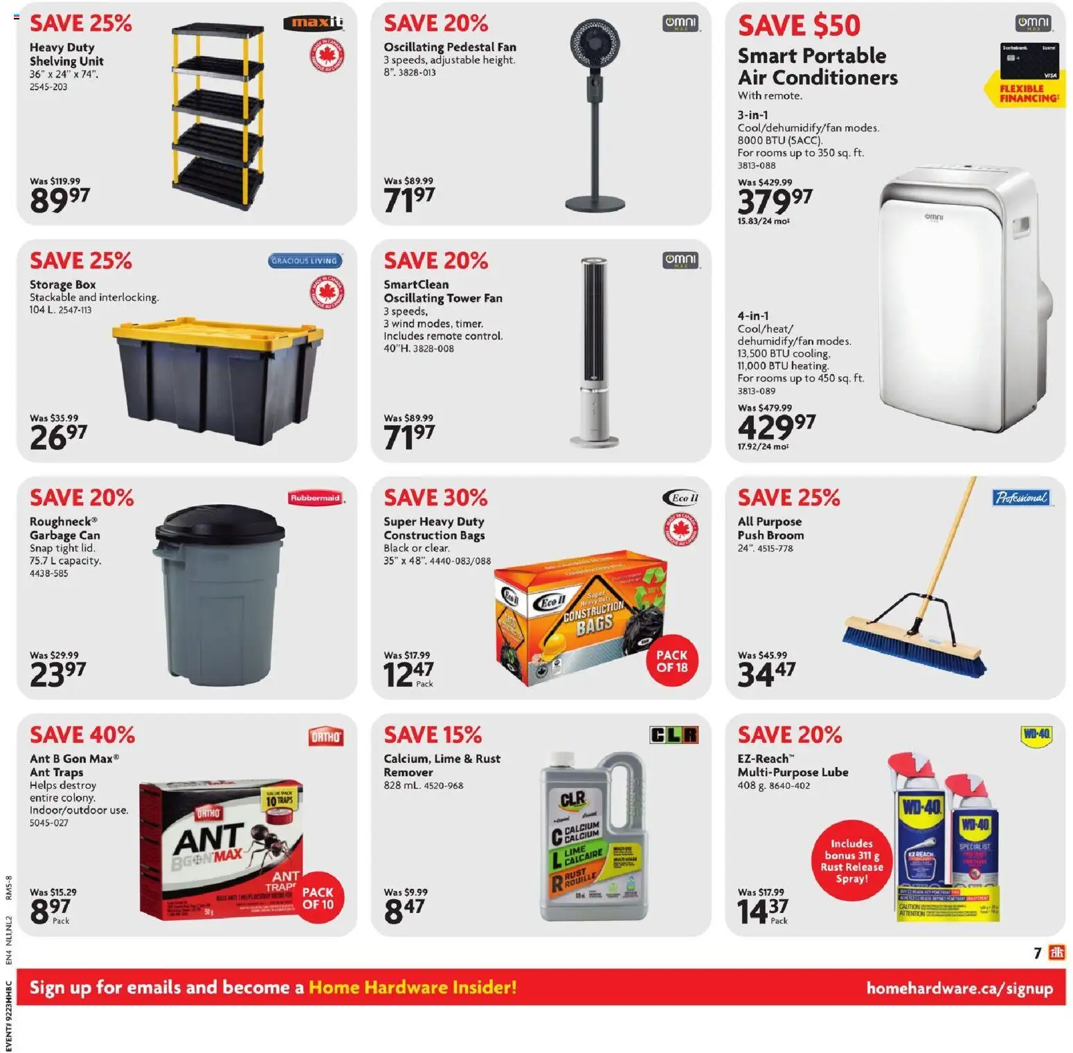 Home Hardware flyer valid from 04.06.2026 | Page: 8 | Products: Fan, Box
