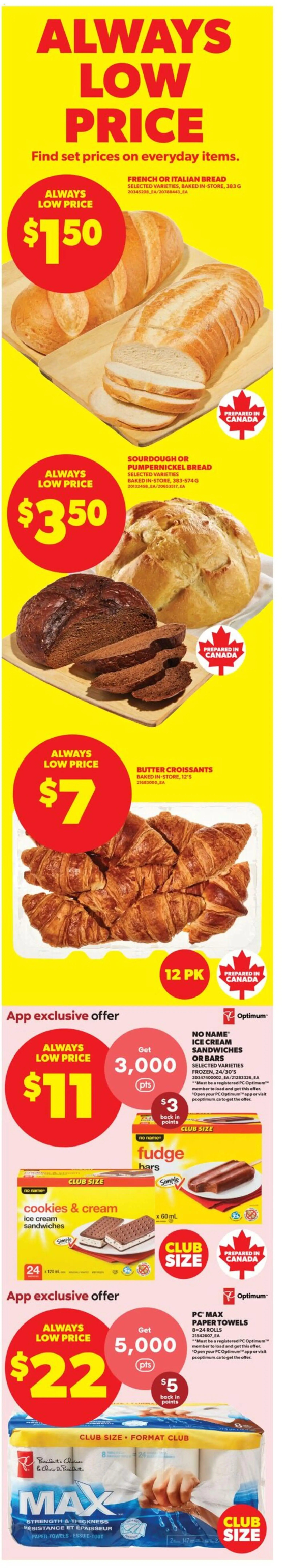 Real Canadian Superstore flyer valid from Jul 2, 2026 | Page: 1 | Products: Cream, Ice cream, Butter, Bread