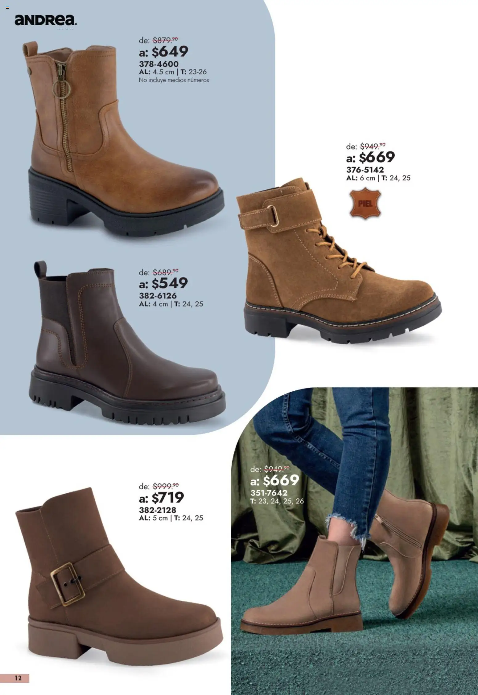 Nuevas ofertas de Andrea válidas en toda la República Mexicana desde el 13/09/2026. ¡Encuentra las mejores ofertas en Andrea catálogo Outlet! | Página: 12