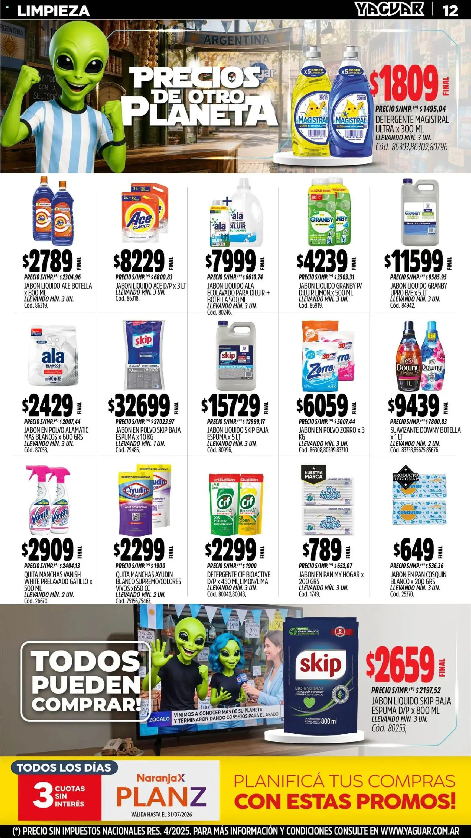 Yaguar - Oferta Semanal Salta │ válido desde el 29/06/2026 | Página: 13 | Productos: Zocalo, Jabón líquido, Jabón en polvo, Limón