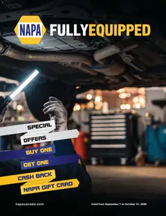 Preview of NAPA Auto Parts flyer - Fully Equipped September-October 2026 from shop NAPA Auto Parts valid from Sep 1, 2026