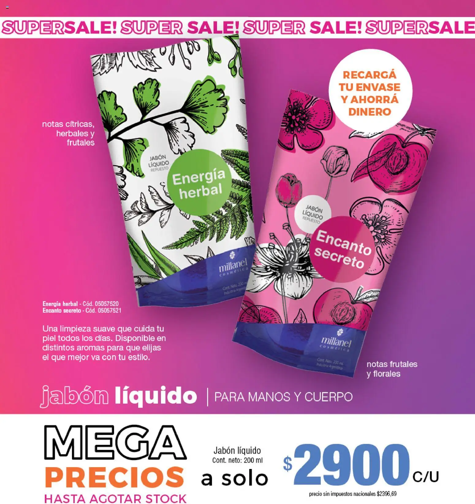 Millanel - Catálogo │ válido desde el 20/07/2026 | Página: 121 | Productos: Jabón líquido, Jabón