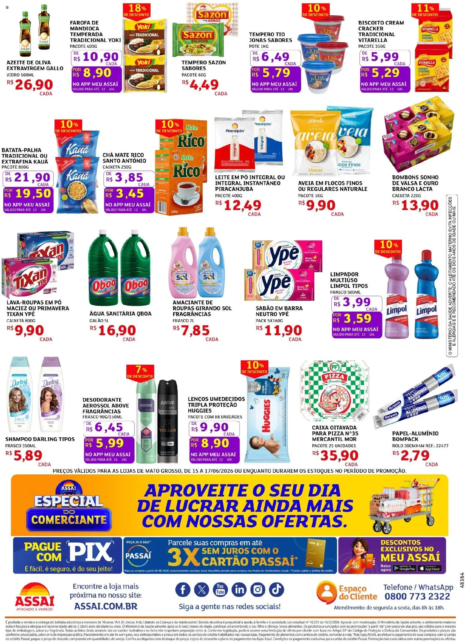 Assaí Atacadista Folheto - válido de 15.06.2026 | Página: 2 | Produtos: Pó, Rolo, Girando sol, Chá