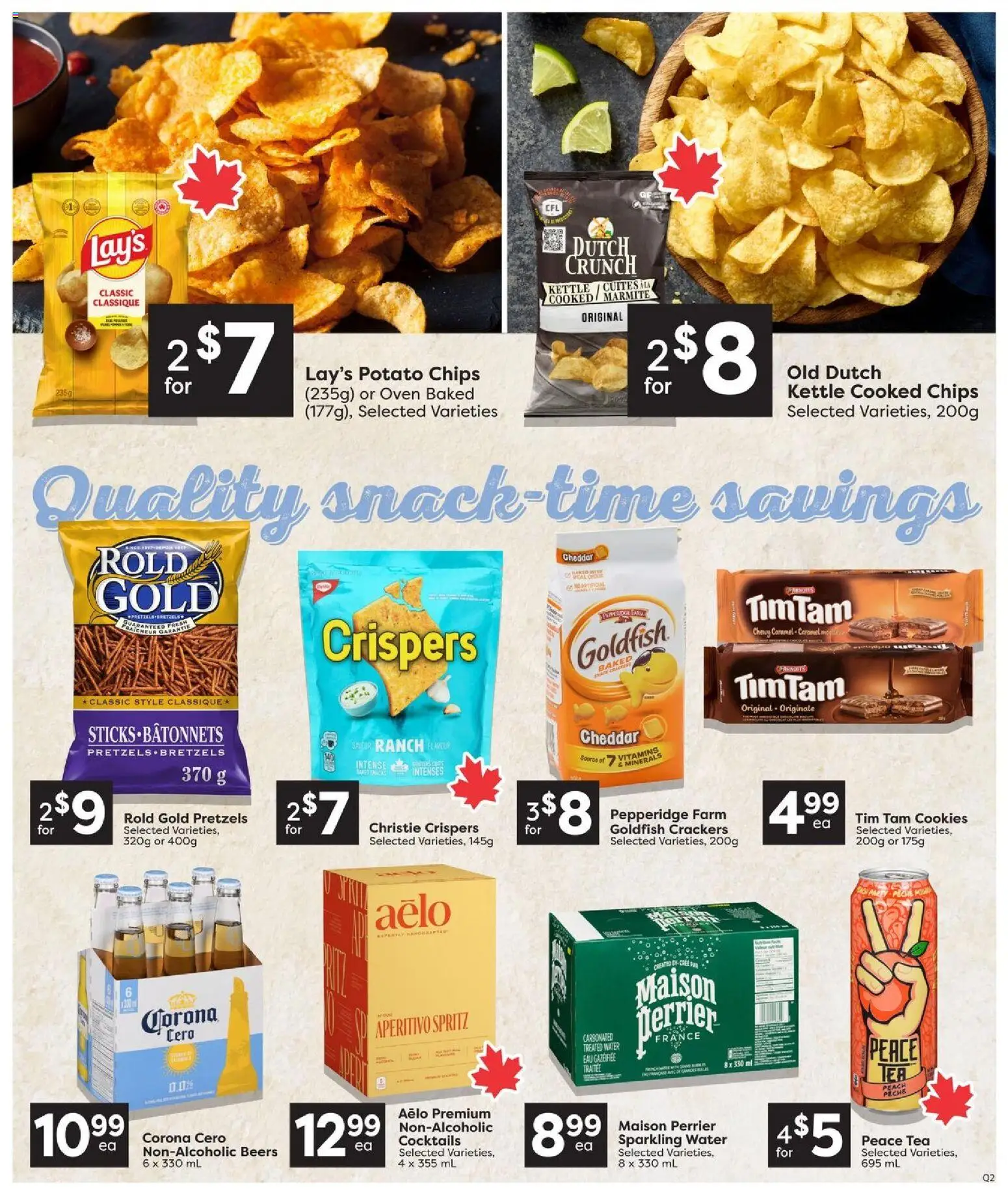 Quality Foods flyer valid from Aug 13, 2026 | Page: 10 | Products: Chips, Water, Kettle, Cheddar