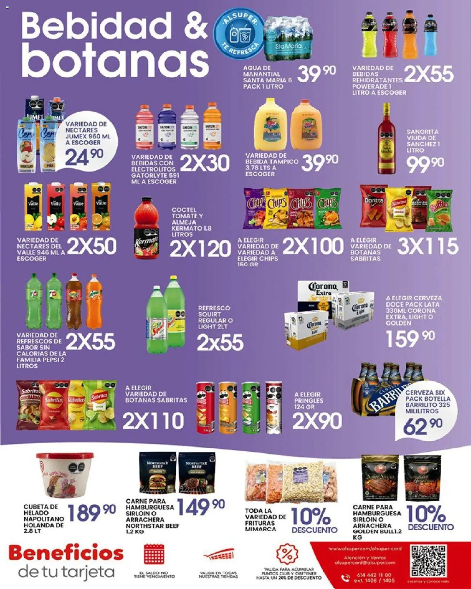 Nuevas ofertas de Alsuper válidas en toda la República Mexicana desde el 10.04.2026. ¡Encuentra las mejores ofertas en Alsuper folleto Durango! | Página: 7 | Productos: Agua, Cerveza, Helado, Botella