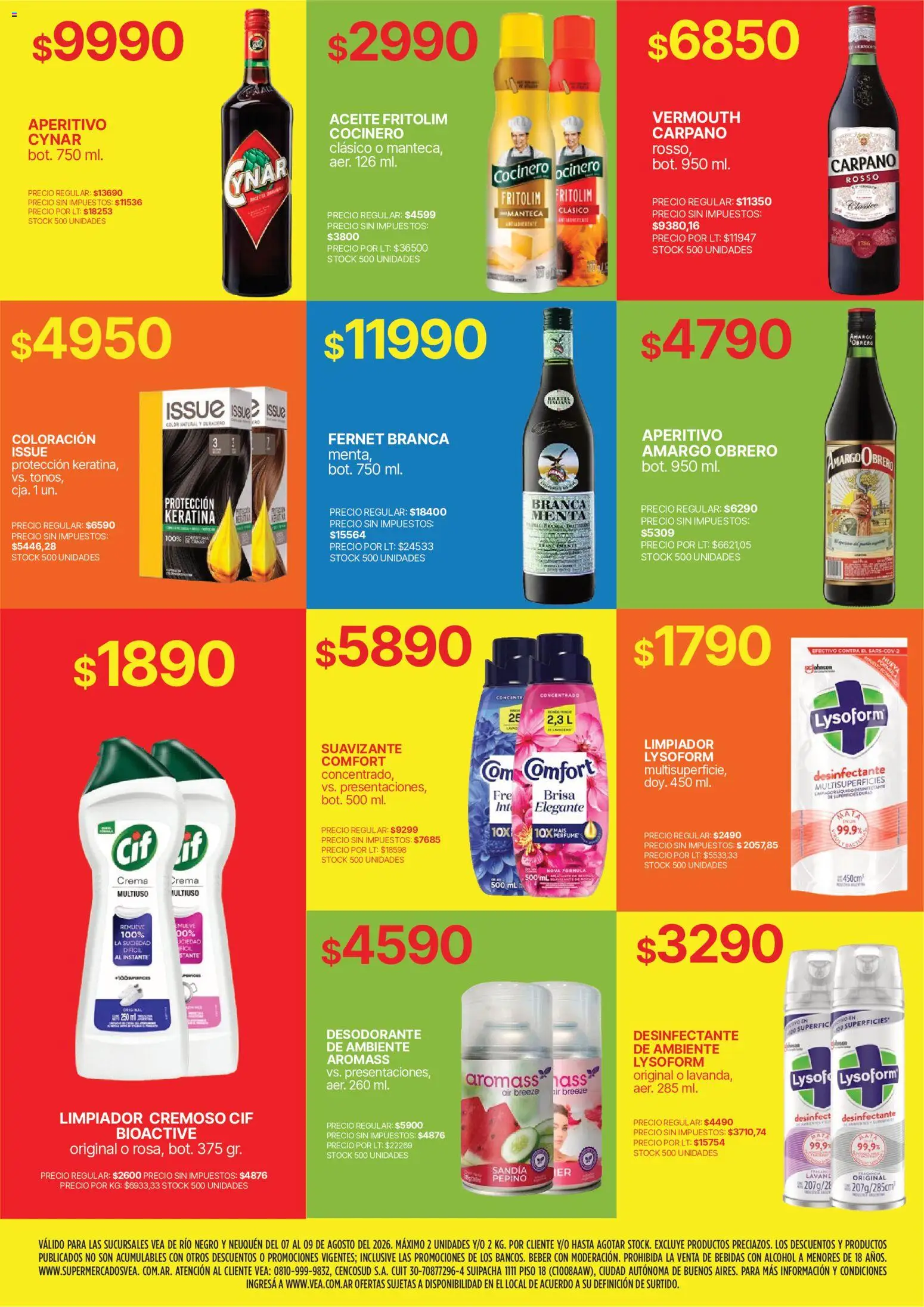 Vea - Volante fin de semana Patagonia │ válido desde el 07/08/2026 | Página: 8 | Productos: Perfume, Manteca, Alcohol, Limpiador