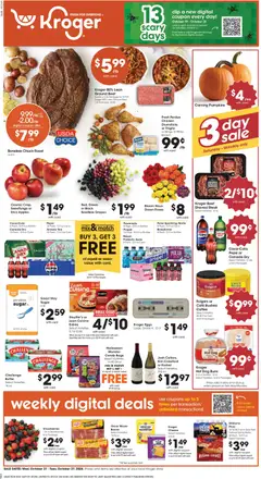 Preview of Kroger weekly ads valid from 10/21/2026