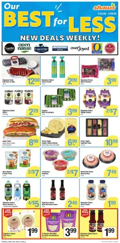 Preview of Shaw's weekly ads valid from 22.05.2026 | Page: 5 | Products: Cheese, Cucumbers, Potatoes, Water