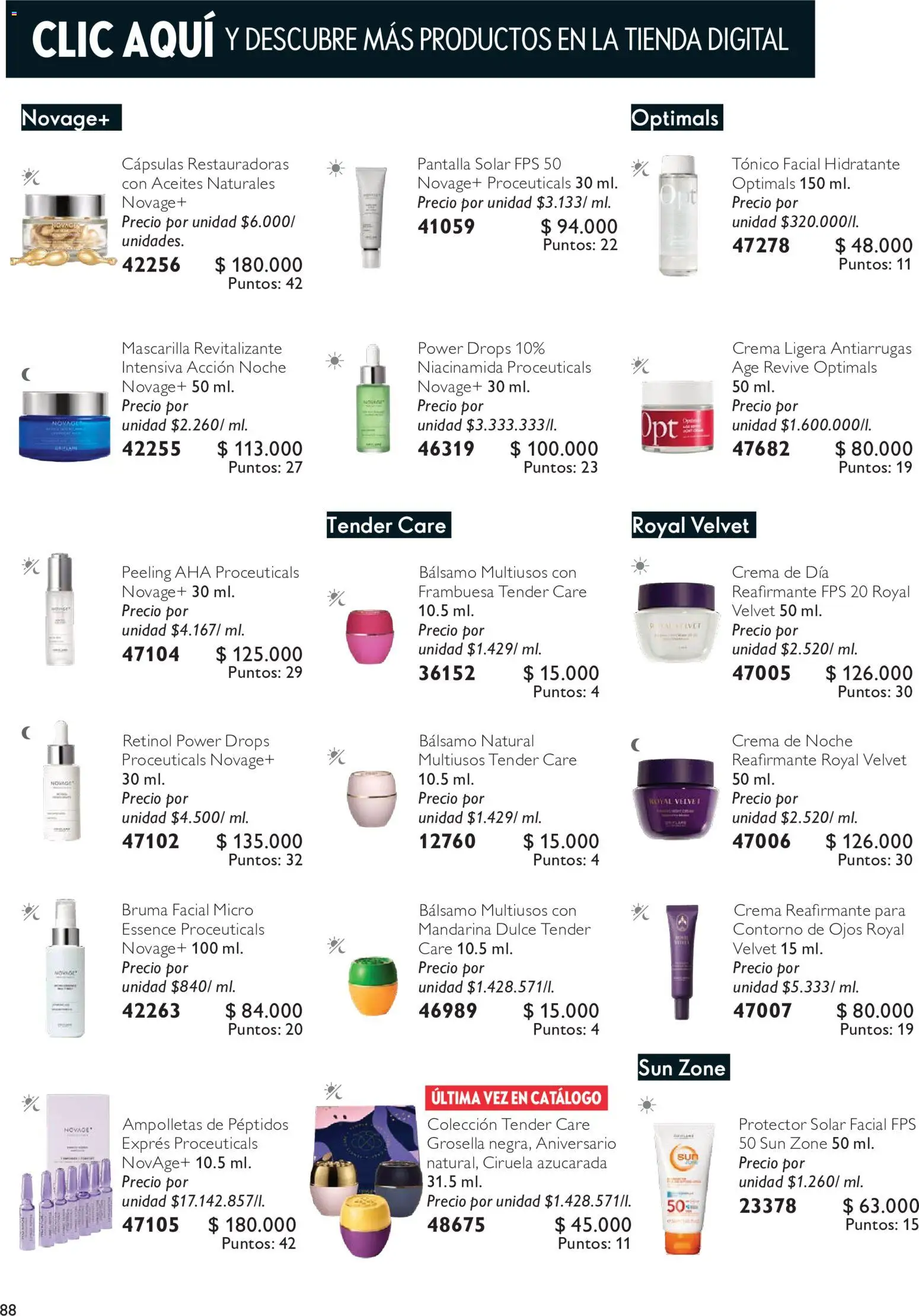 Oriflame revista - valida desde el 20/06/2026 | Página: 88 | Productos: Crema, Bálsamo, Mascarilla, Contorno