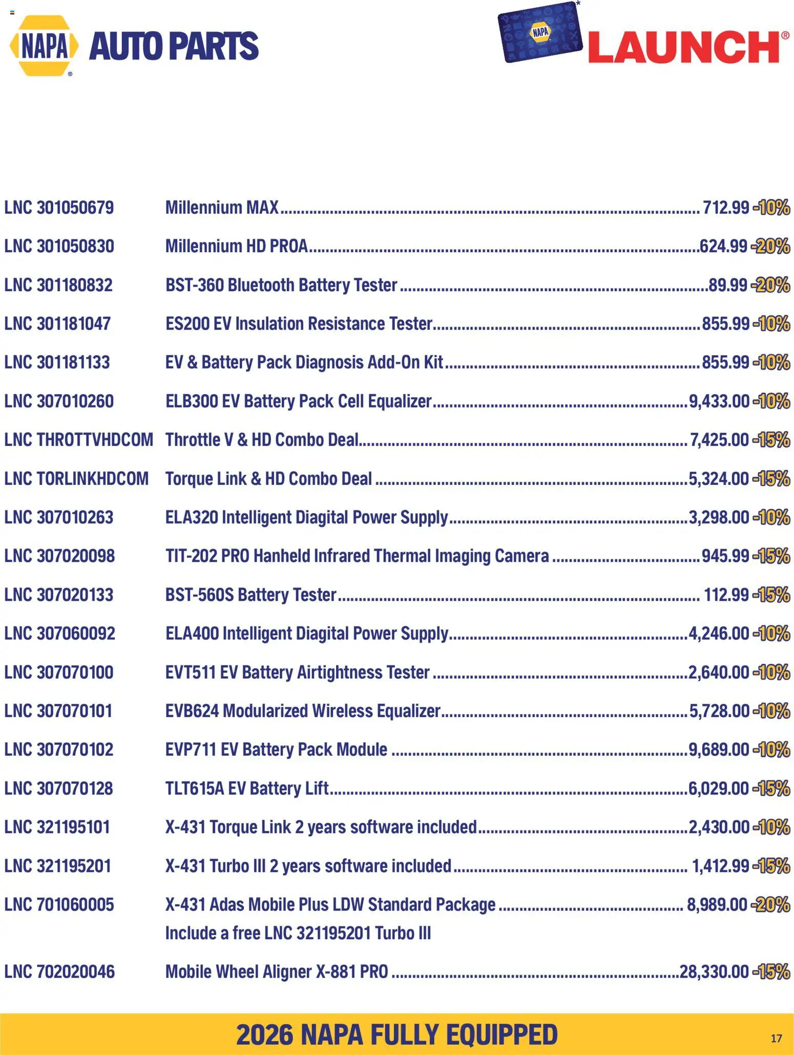 NAPA Auto Parts flyer valid from Sep 1, 2026 | Page: 19 | Products: Camera, Battery