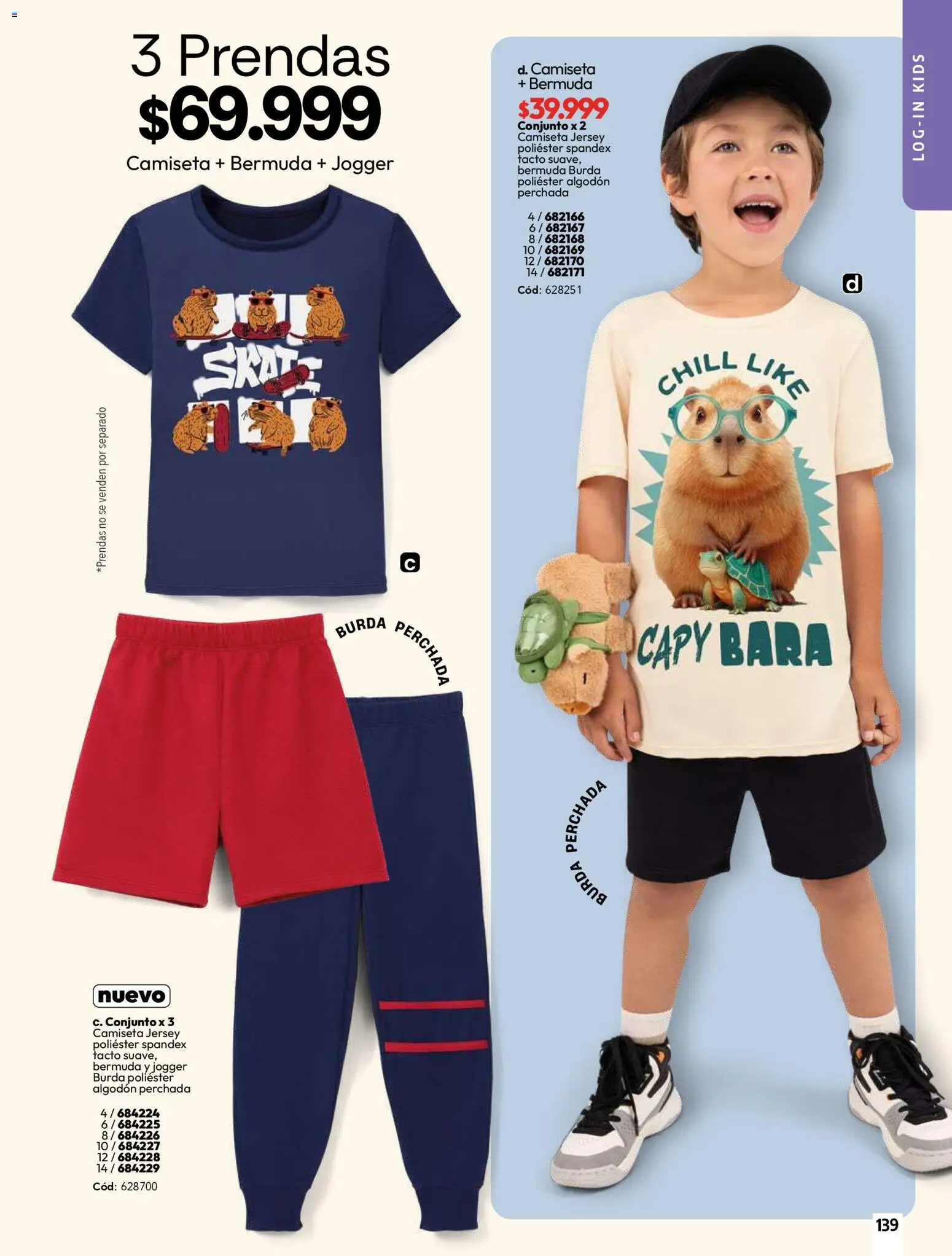 Carmel revista - valida desde el 01/04/2026 | Página: 139 | Productos: Algodón, Bermuda, Camiseta, Conjunto