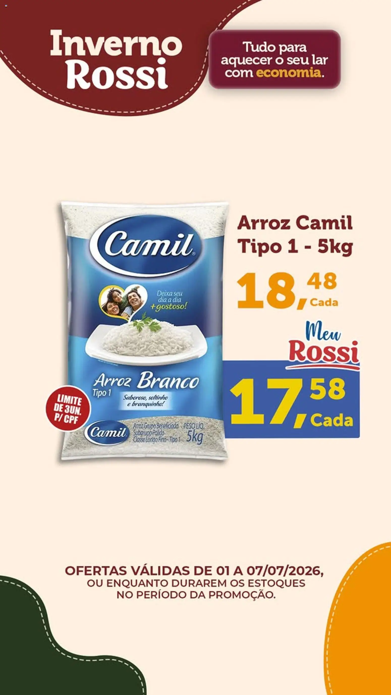 Rossi Supermercados Folheto - válido de 01/07/2026 | Página: 5 | Produtos: Arroz