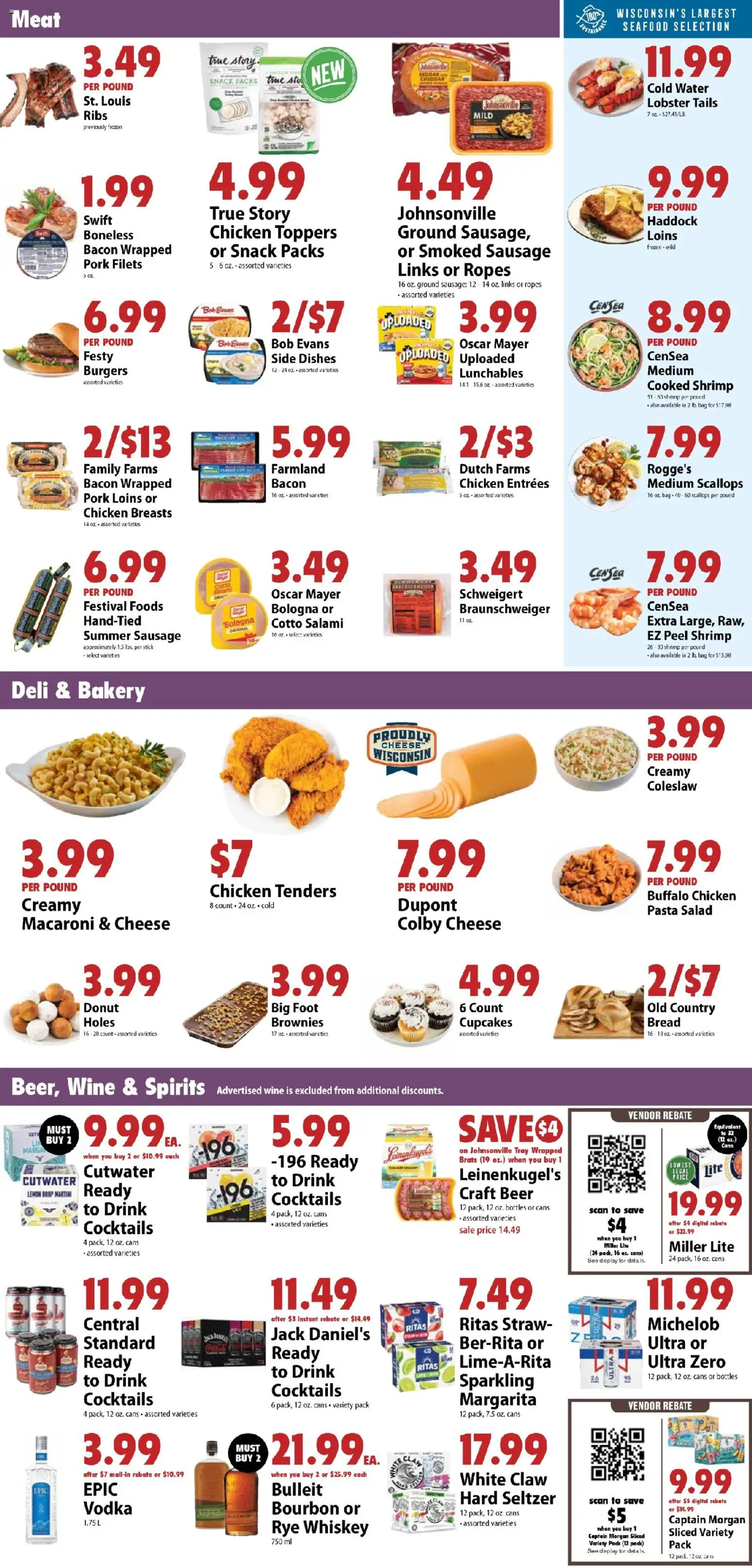 Festival Foods Weekly Ad - valid from 06.05.2026 | Page: 4 | Products: Bread, Pork, Whiskey, Water
