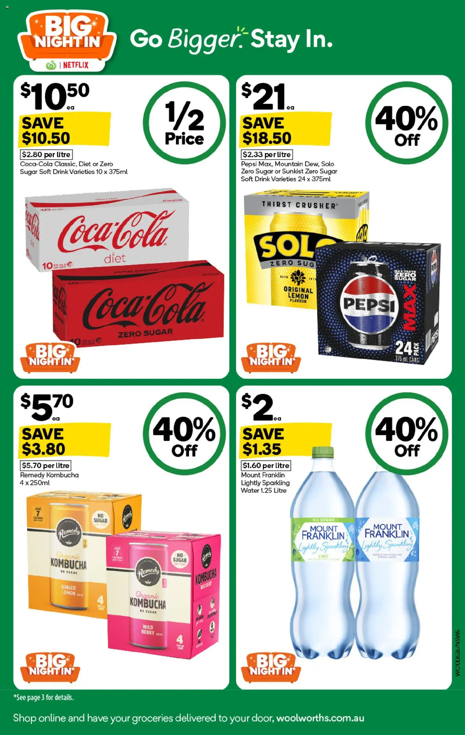 Woolworths catalogue - valid from 10.06.2026 | Page: 5 | Products: Ginger, Pepsi Zero, Sugar, Lemon