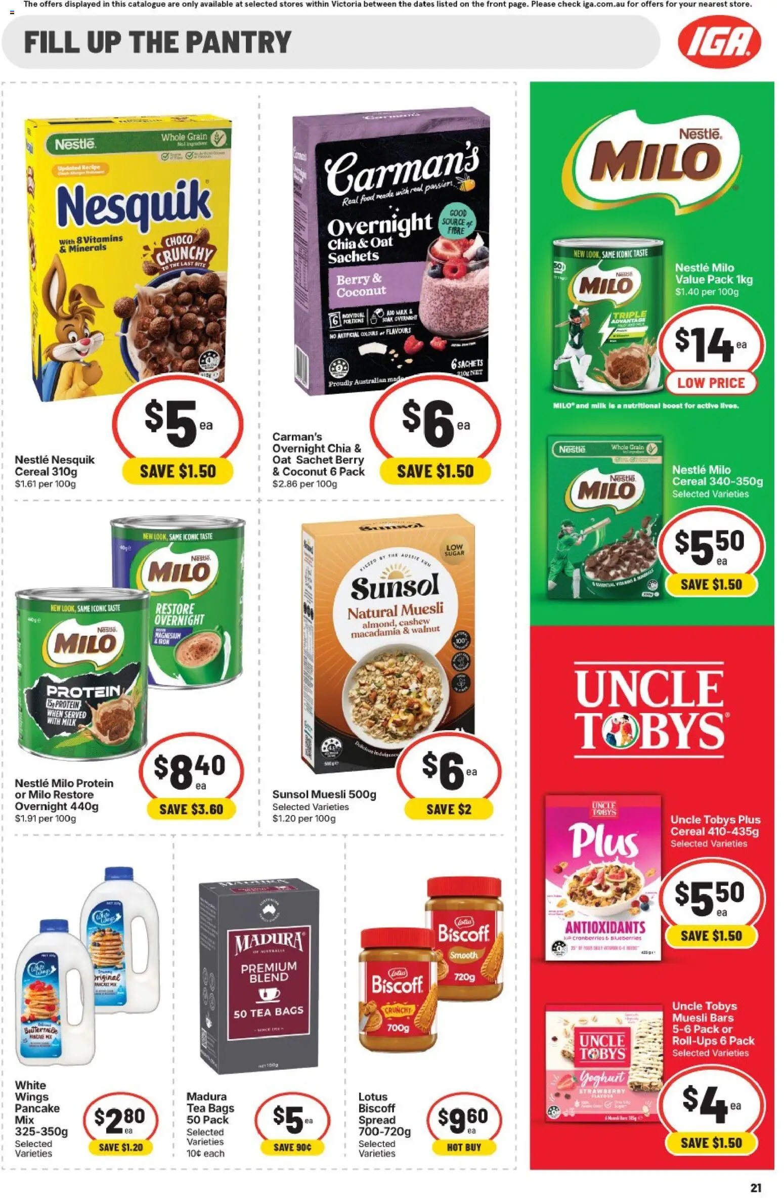 IGA catalogue - valid from 30/09/2026 | Page: 17 | Products: Cereal, Sachets, Blueberries, Muesli