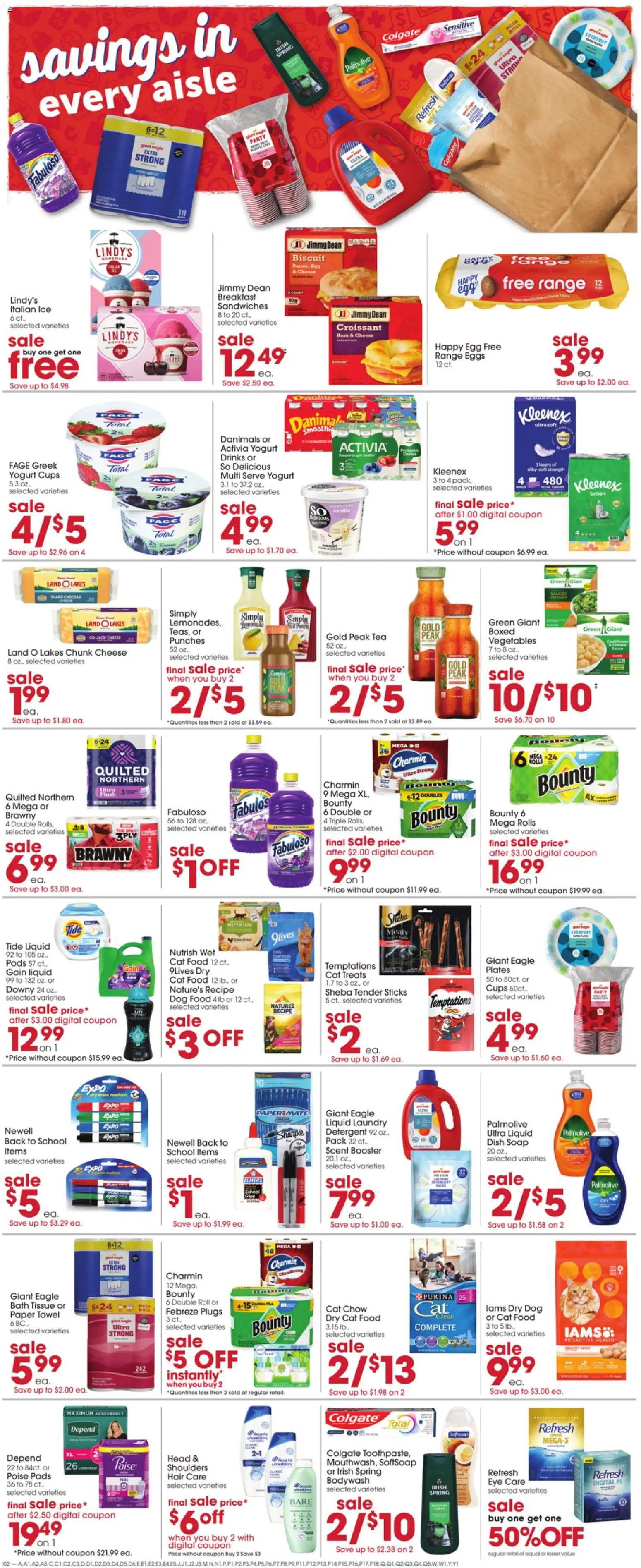Giant Eagle Weekly Ad - valid from 07/09/2026 | Page: 3 | Products: Bath, Yogurt, Eggs, Ham