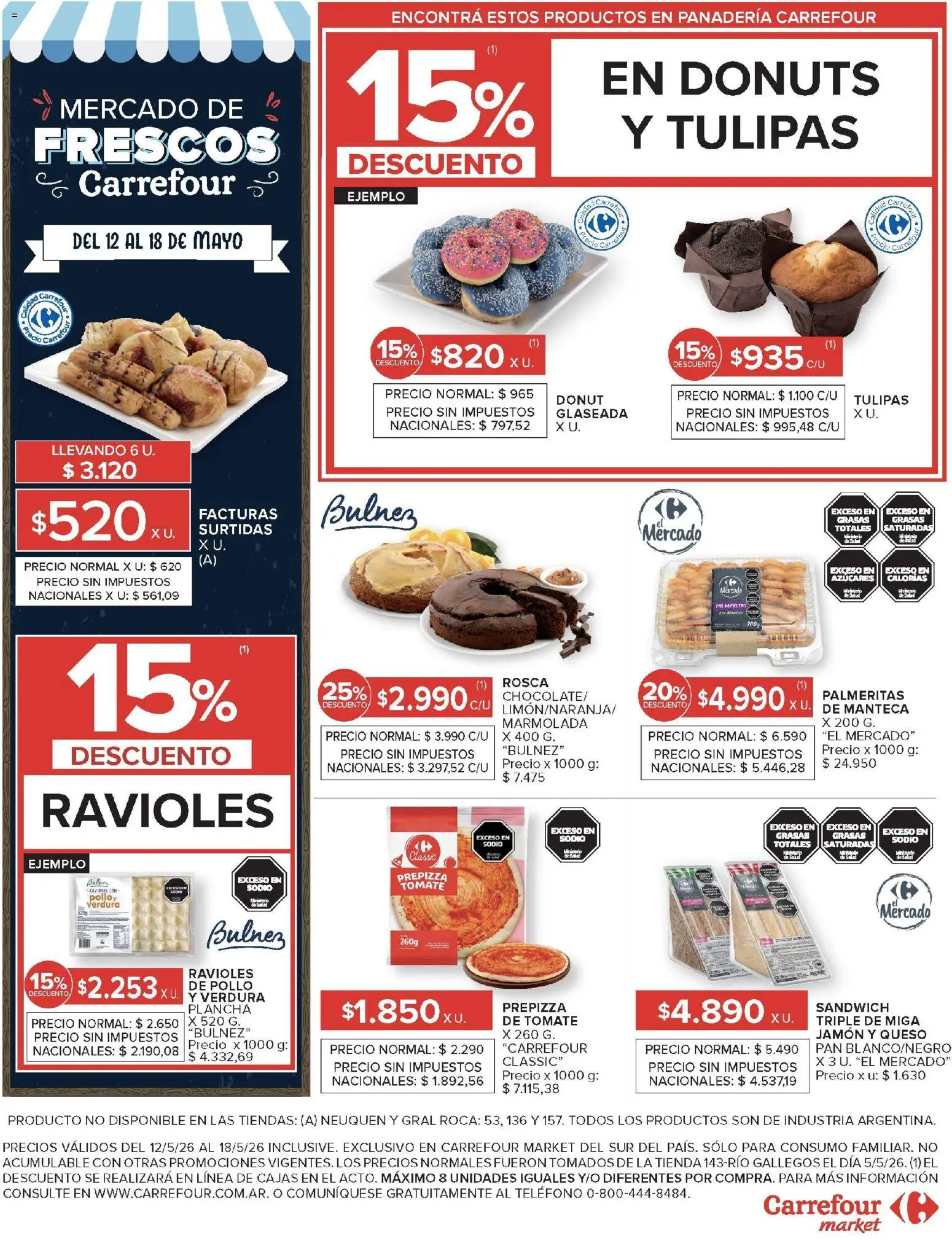 Carrefour Market catálogo │ válido desde el 12.05.2026 | Página: 15 | Productos: Tomate, Manteca, Queso, Ravioles