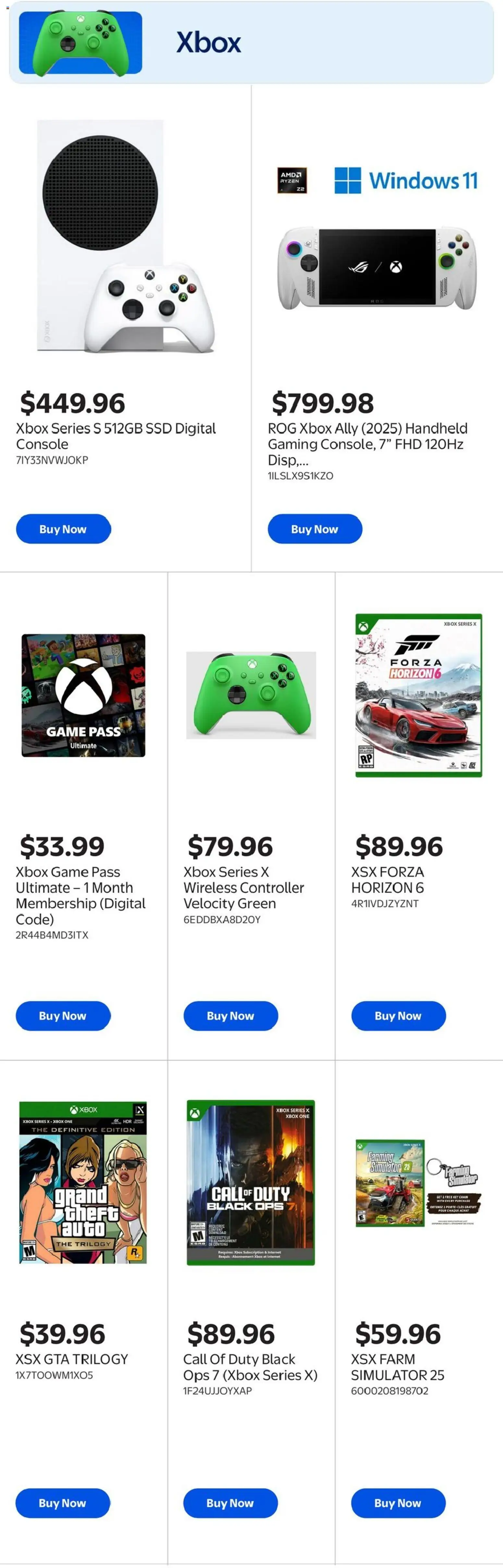 Walmart flyer valid from 28.05.2026 | Page: 3 | Products: Xbox, Game