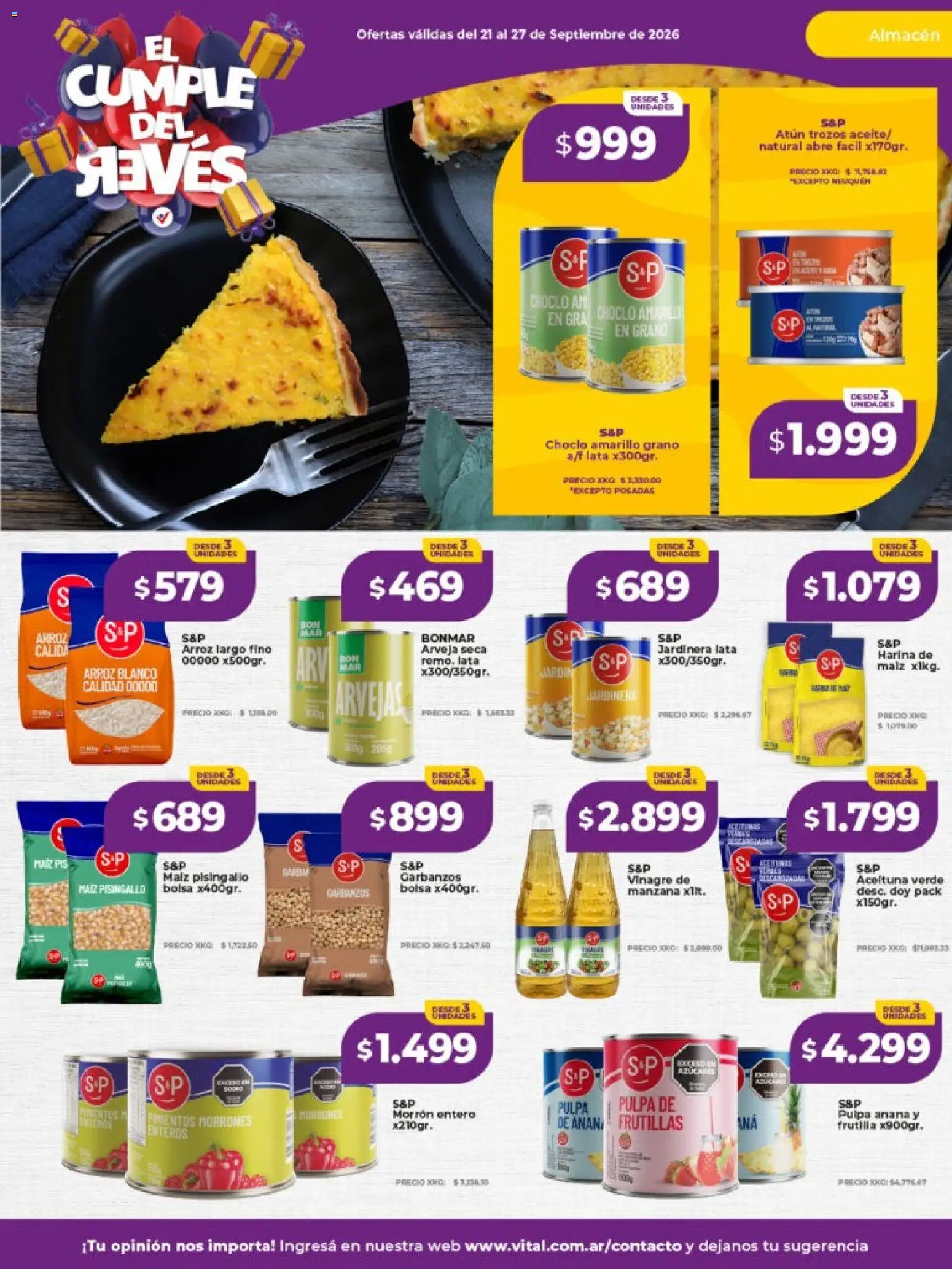 Vital - Especial nuestras marcas │ válido desde el 21/09/2026 | Página: 2 | Productos: Arveja, Bolsa, Arvejas, Manzana